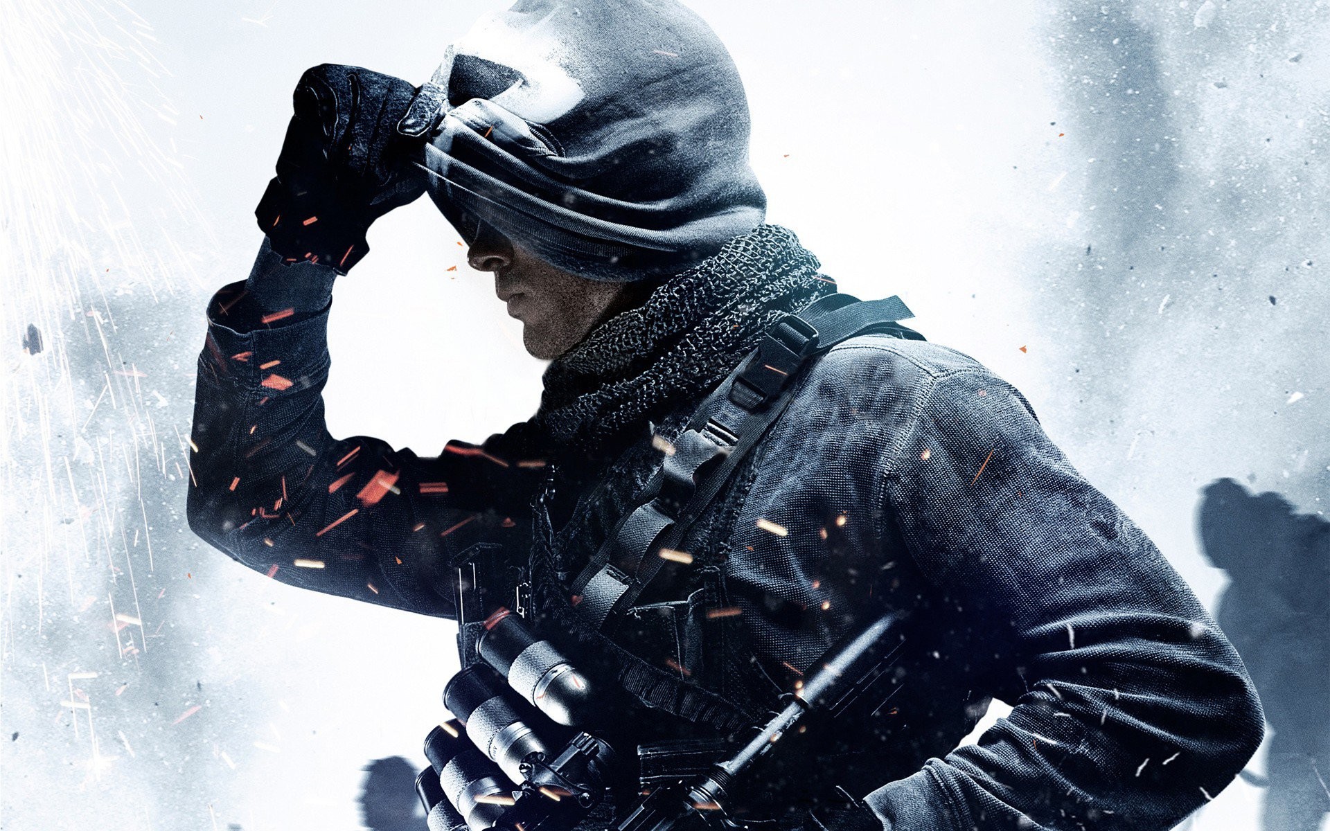 Call of Duty: Ghosts, Soldato, Cappuccio, Neve, 1920x1200, immagine di sfondo