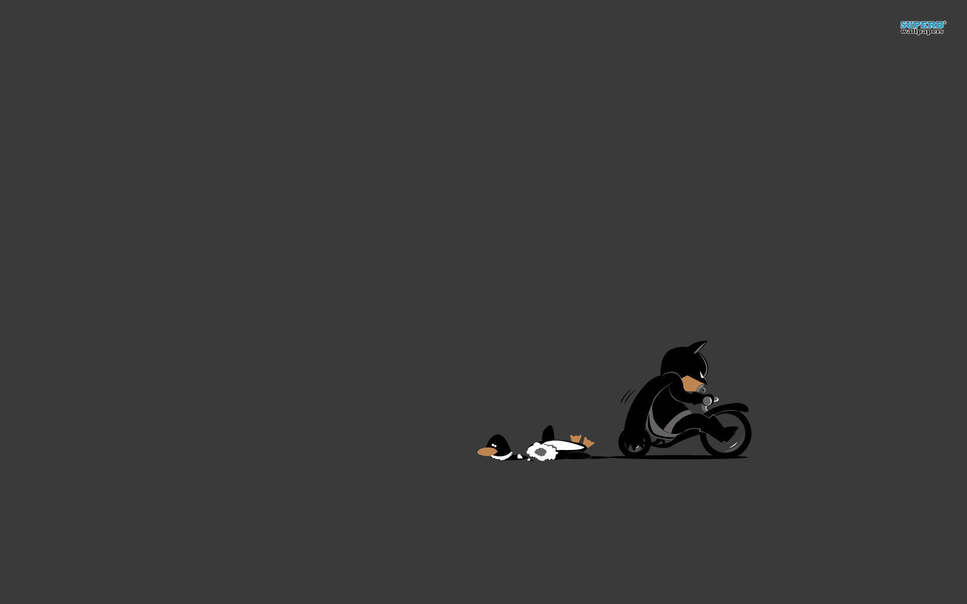Batman, Minimalismo, Umorismo, Grigio, 16:10 Full HD, sfondo widescreen