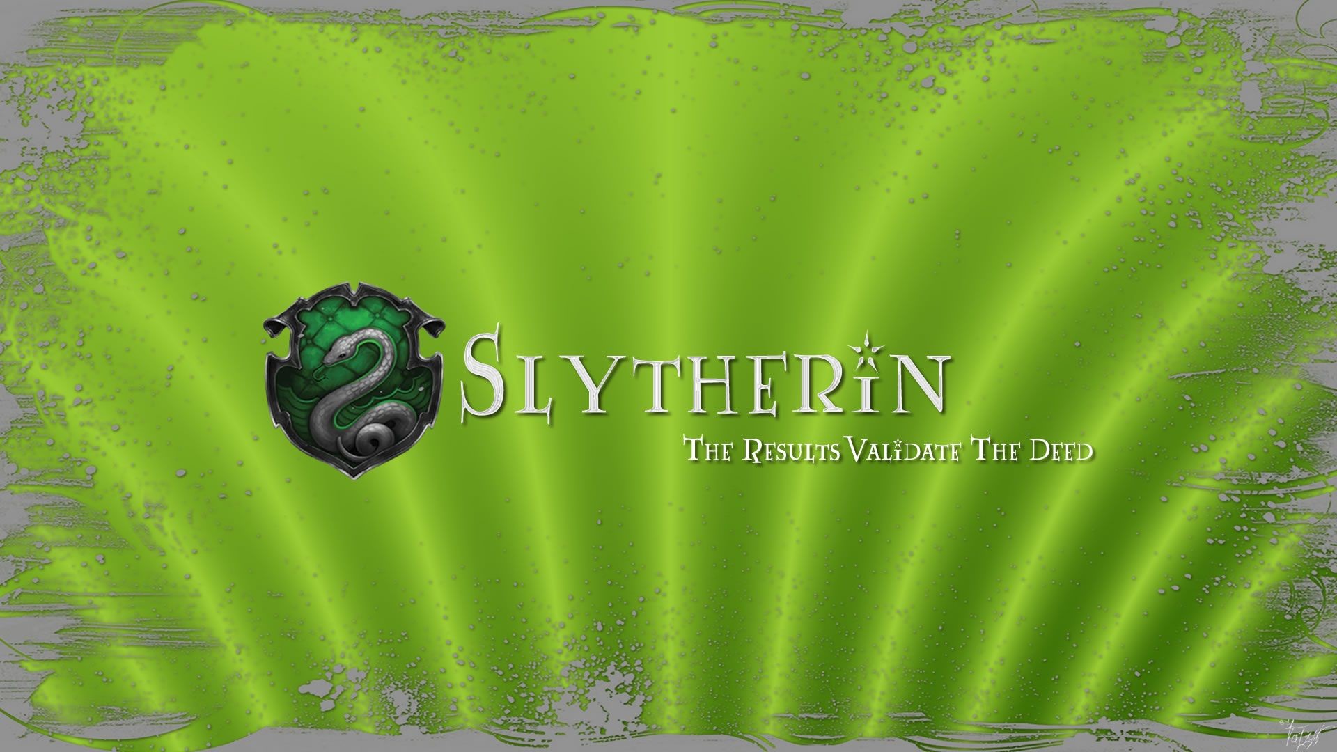 Stemma di Serpeverde, Serpeverde, Harry Potter, Verde lime, Pennellate, sfondo Full HD per PC