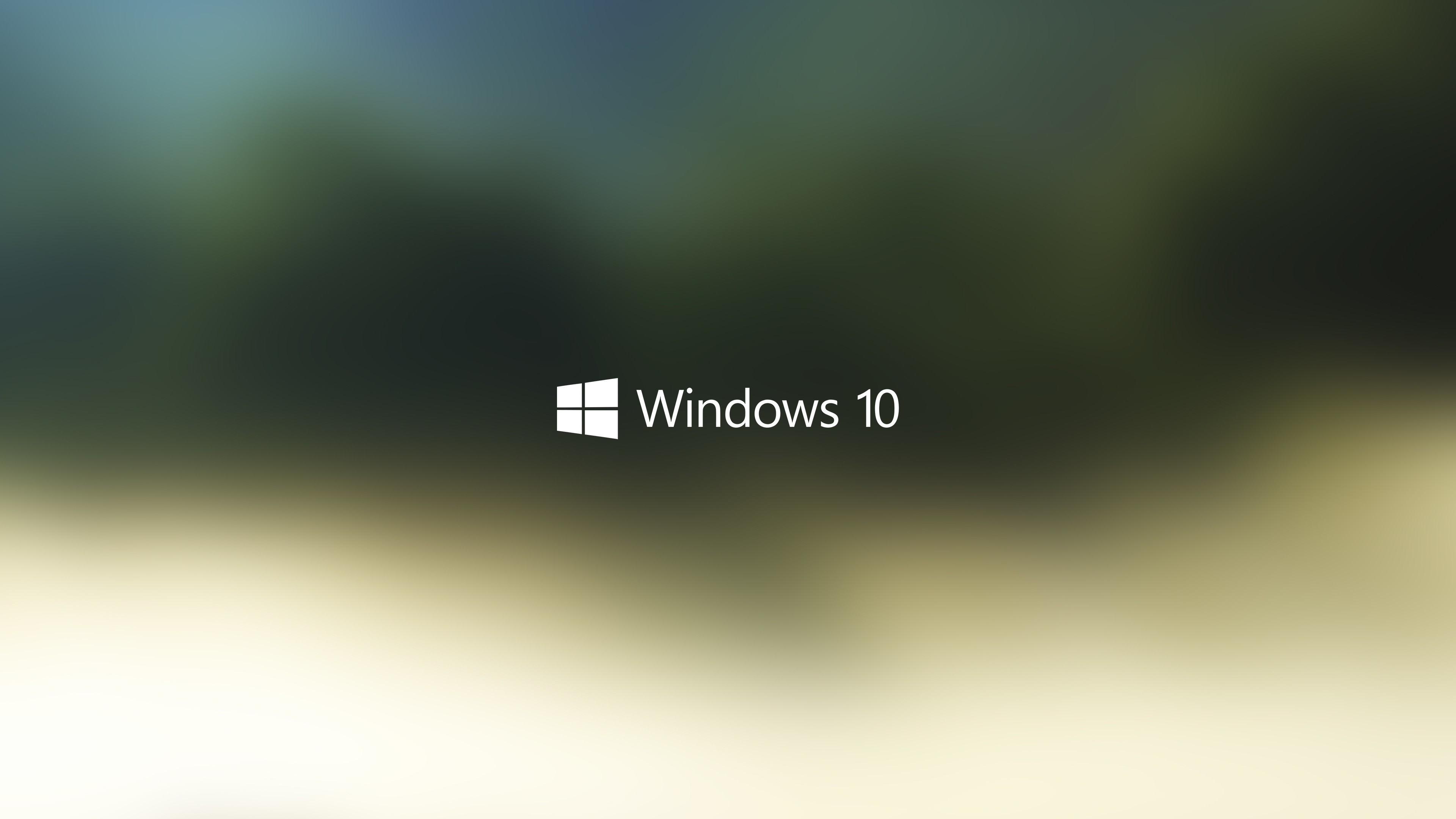 Windows 10, Logo Windows, Sfocato, Bokeh, 4K, sfondo per portatile