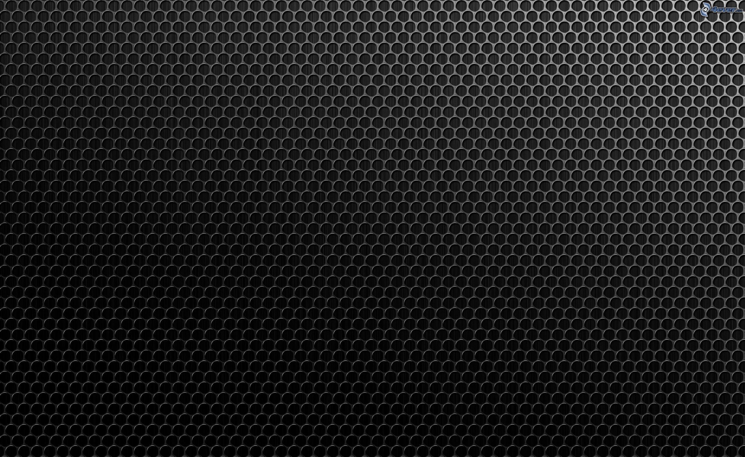 Griglia metallica, Esagoni, Nero, 2K, sfondo Windows 11