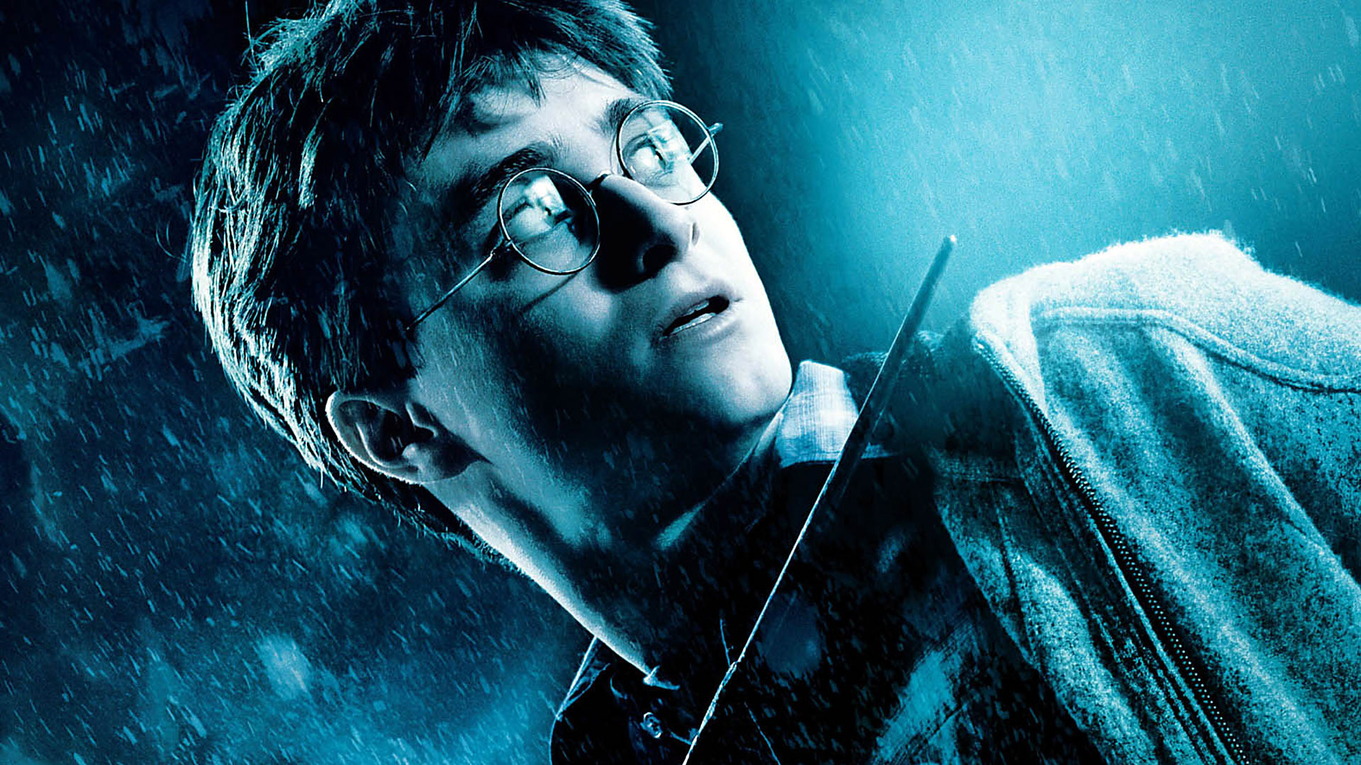 Harry Potter, Daniel Radcliffe, Bacchetta, Pioggia, 16:9 Full HD, sfondo widescreen