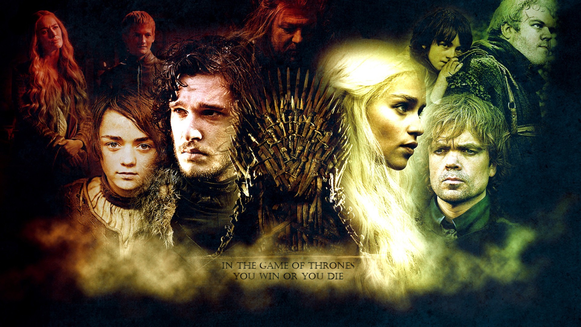 Arya Stark, Jon Snow, Daenerys Targaryen, Tyrion Lannister, Trono di Spade, Il Trono di Spade, sfondo 1080p