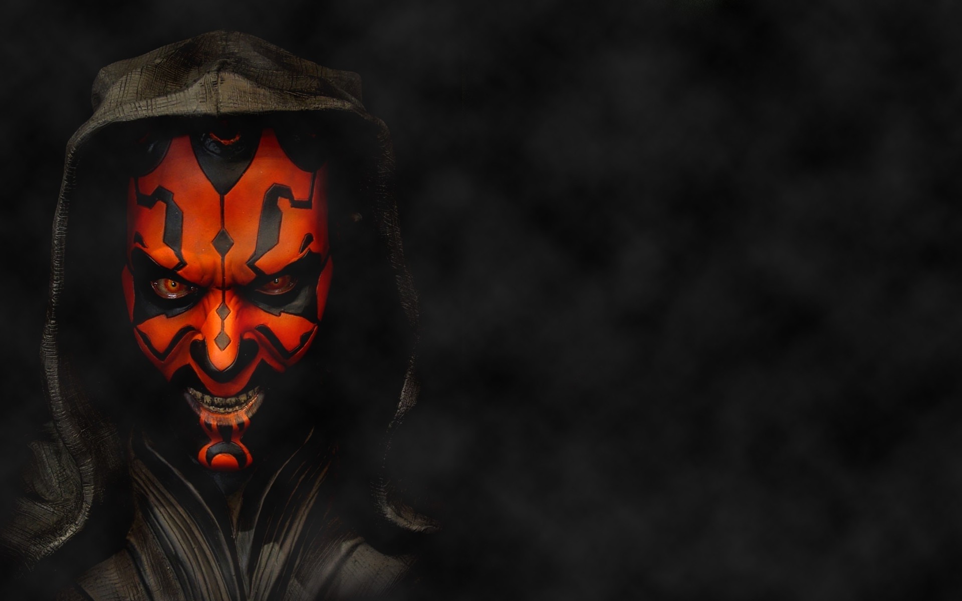 Darth Maul, Star Wars, Sith, Sfondo scuro, 16:10 Full HD, wallpaper widescreen