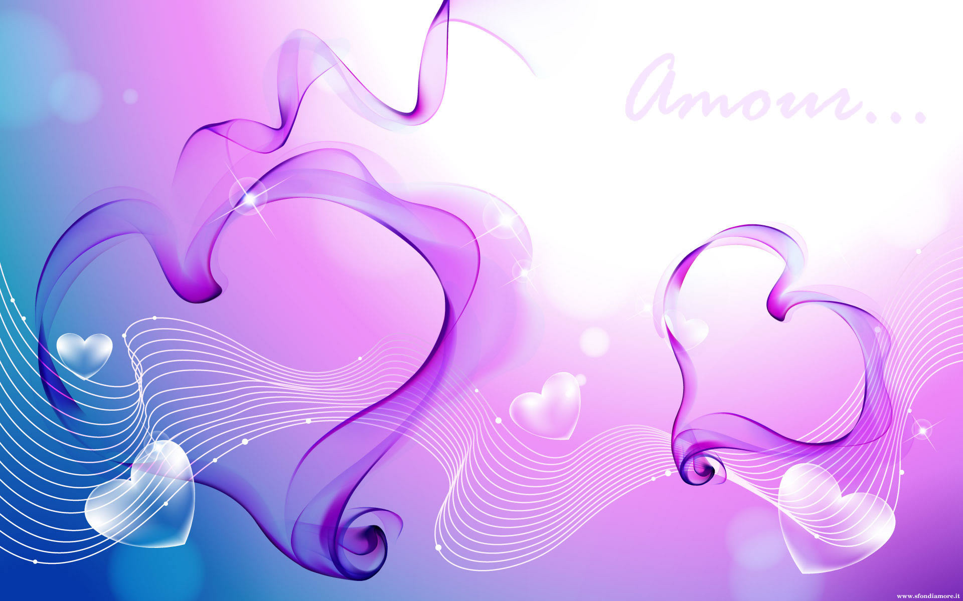 Amour, Cuori, Viola, Astratto, 1920x1200, sfondo MacBook Pro