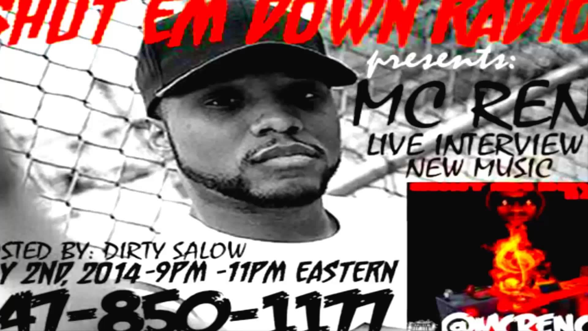 MC Ren, Intervista radiofonica, Volantino, 1920x1080, sfondo per PC