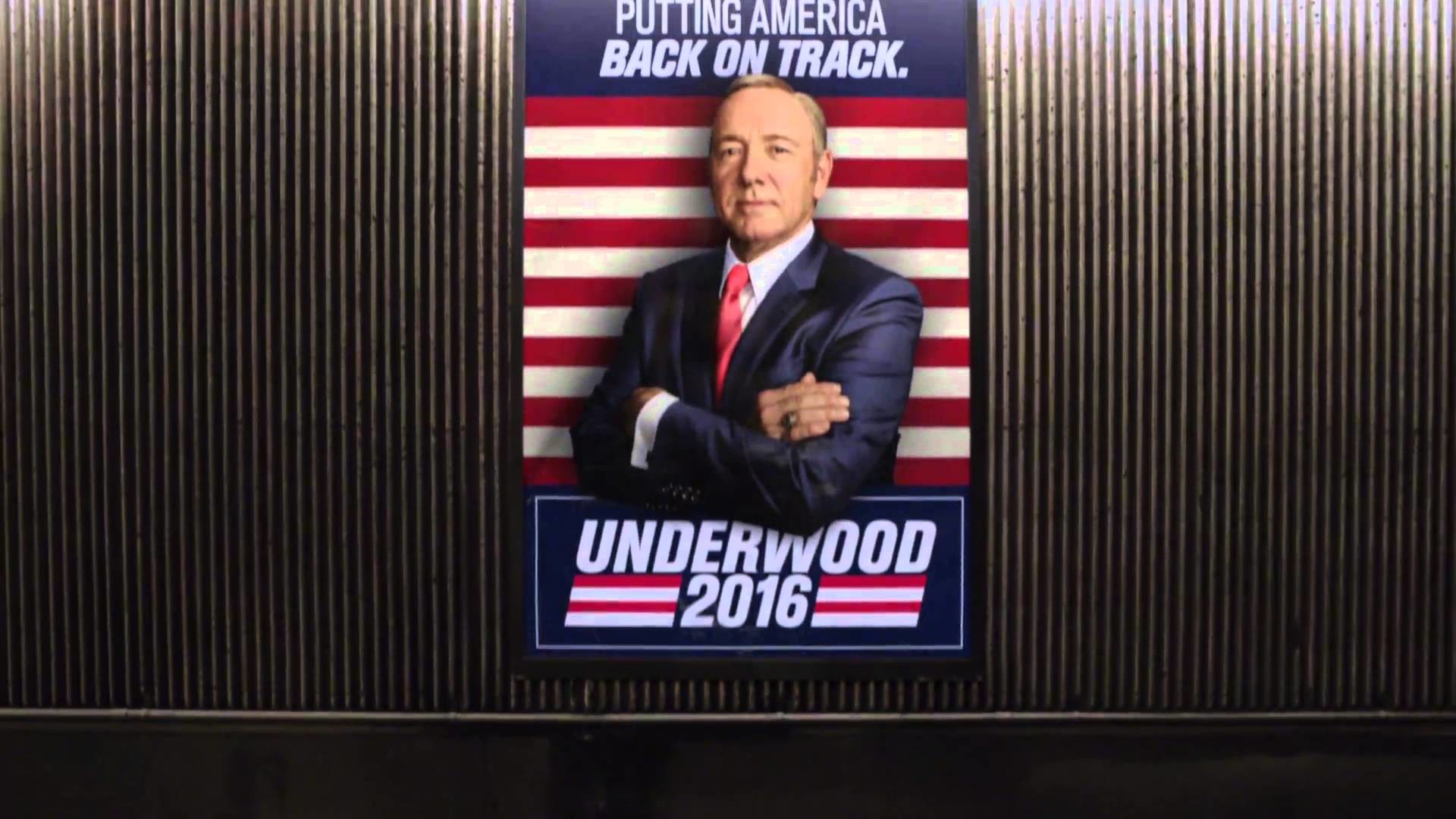 Frank Underwood, Kevin Spacey, House of Cards, Underwood 2016, Manifesto elettorale, sfondo 1080p
