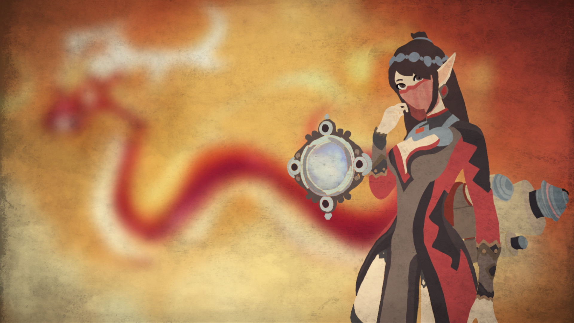Ying, Paladins, Specchio, Minimalista, Full HD, sfondo per portatile