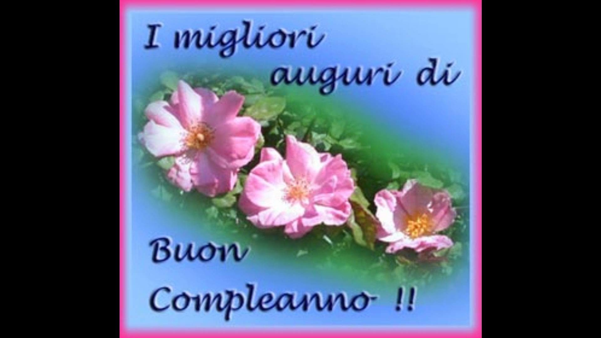 Buon Compleanno, Biglietto di auguri, Fiori rosa, Full HD 1080p, sfondo desktop