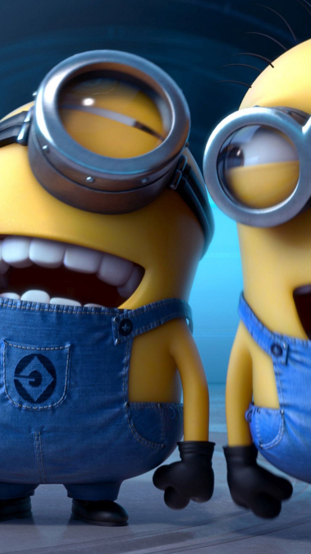 Minion, Cattivissimo me 2, Primo piano, Blu, Full HD, sfondo per smartphone