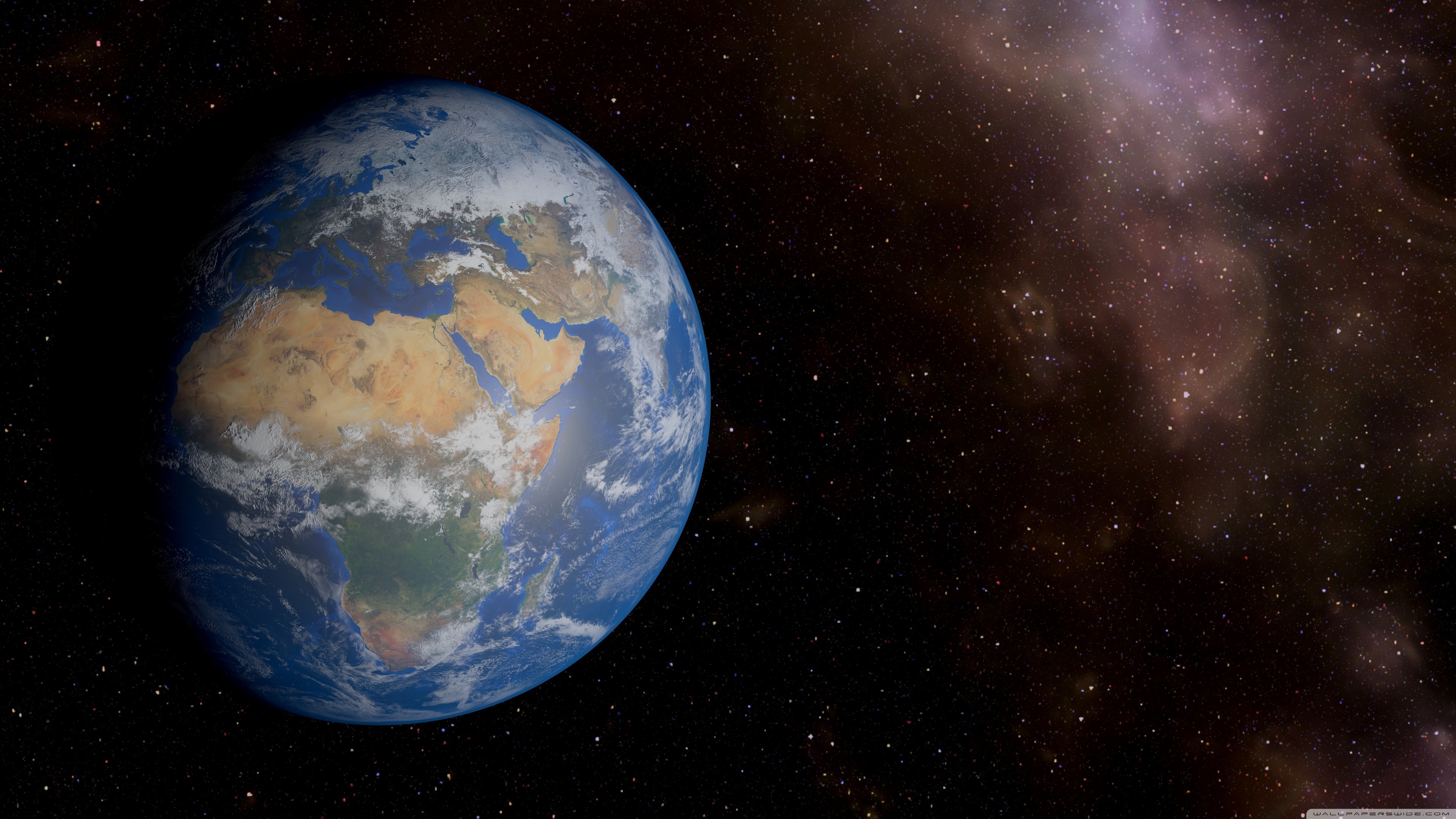 Terra, Africa, Spazio, Stelle, 16:9 4K, sfondo widescreen