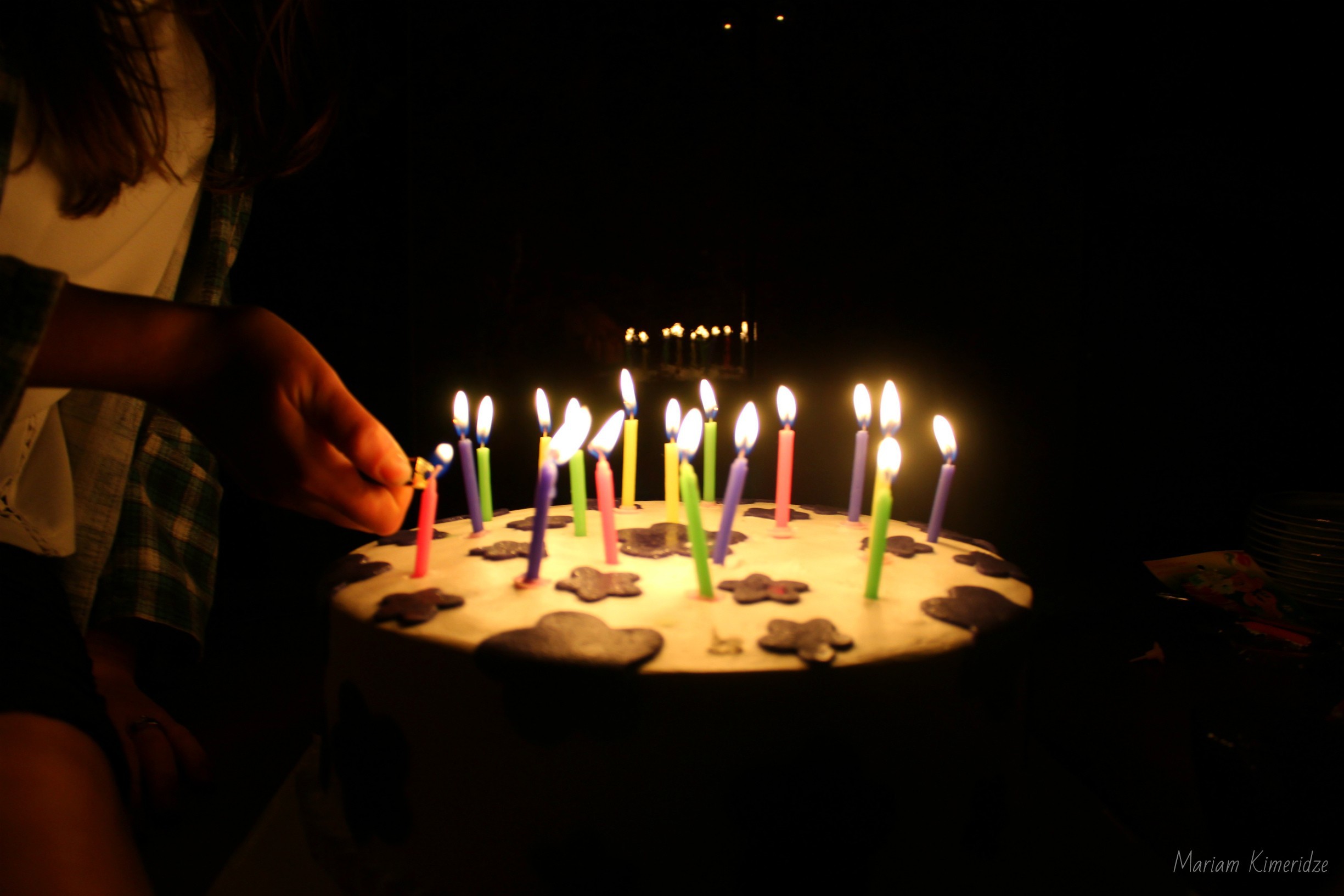 Torta di compleanno, Candeline, Buio, Festa, Full HD, sfondo per portatile
