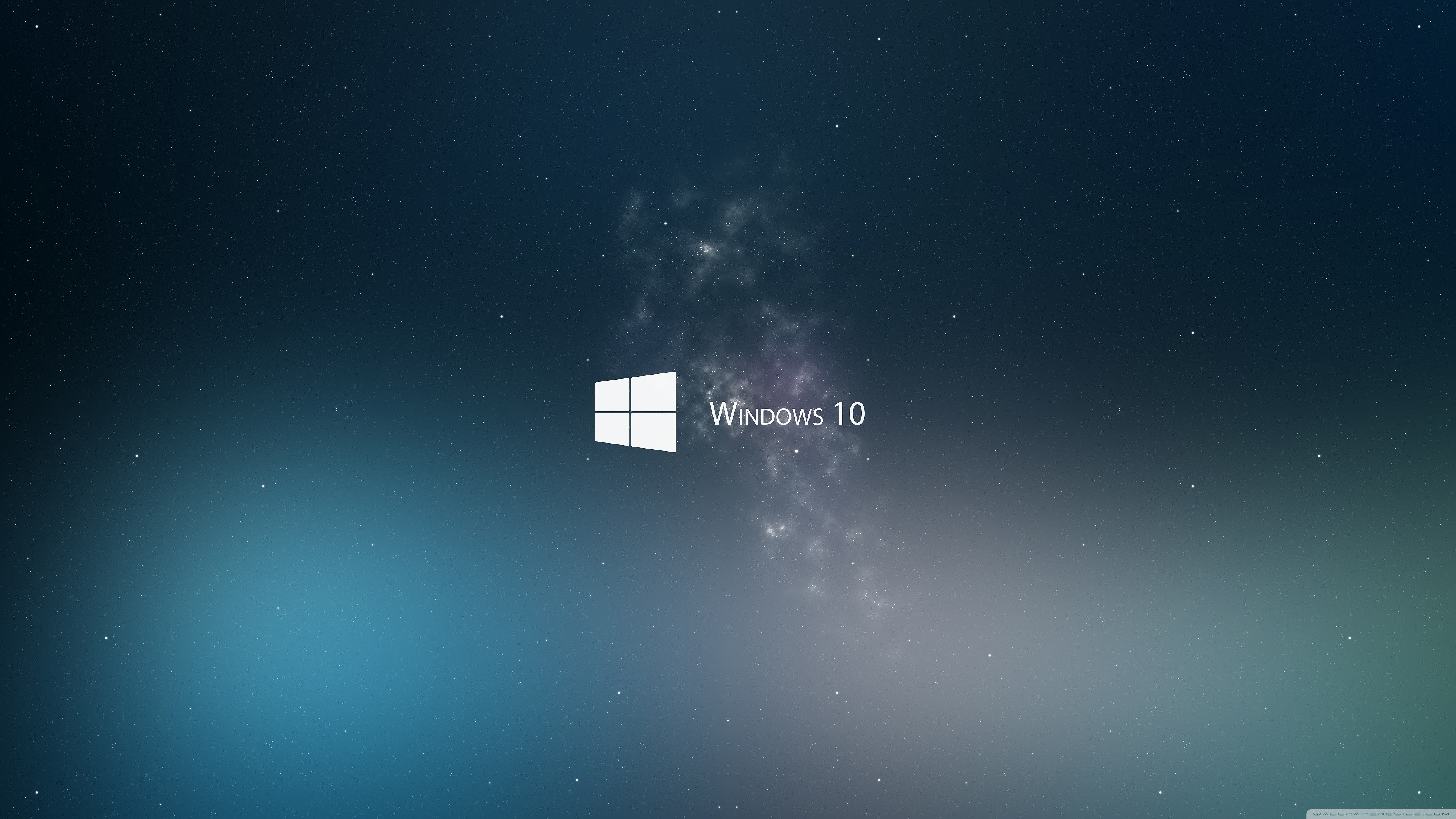 Windows 10, Logo Windows, Spazio, Stelle, 16:9 4K, sfondo widescreen