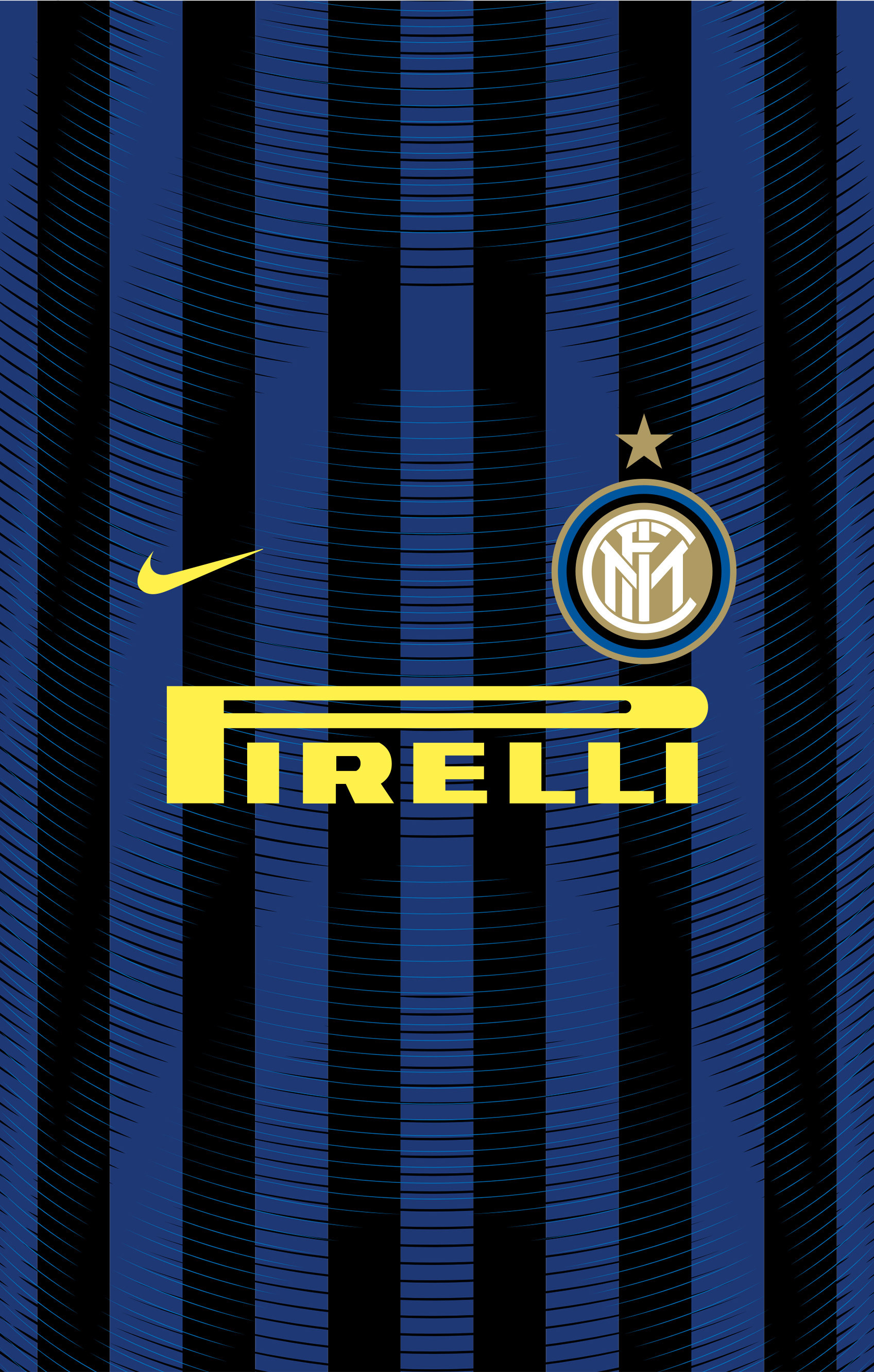 Maglia Inter, Pirelli, Nike, Nerazzurri, QHD+, schermata di blocco del cellulare