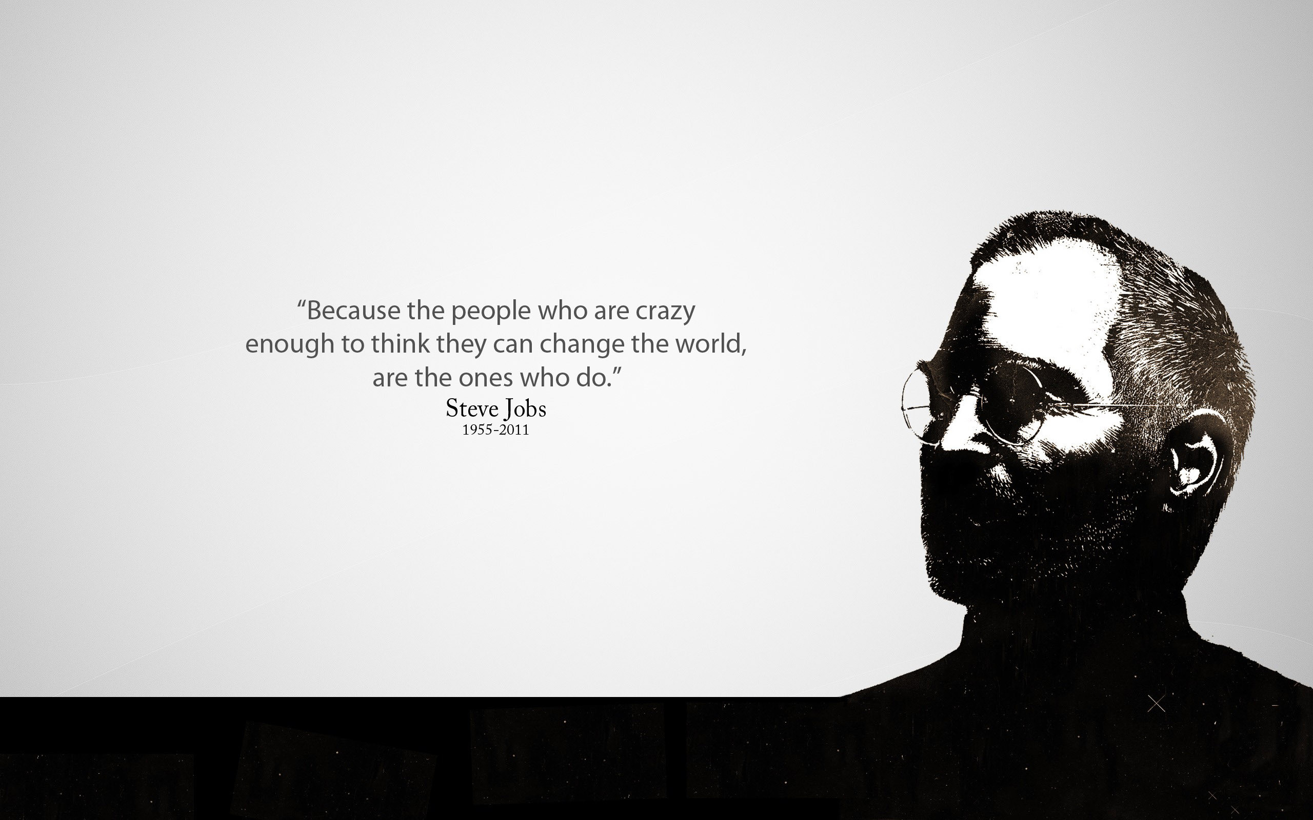 Steve Jobs, Citazione, Think Different, Minimalismo, 2560x1600, sfondo MacBook Pro