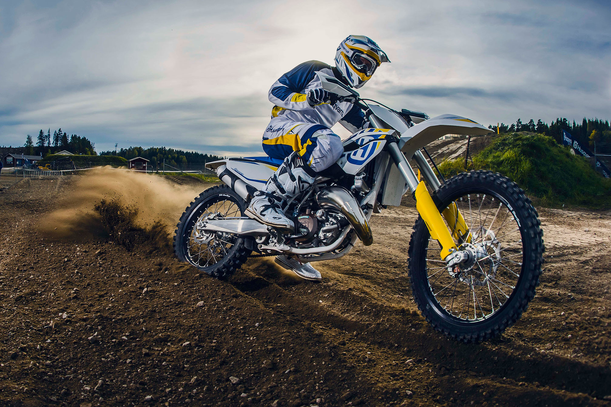 Husqvarna, Motocross, Pilota, Terra, Full HD, wallpaper desktop
