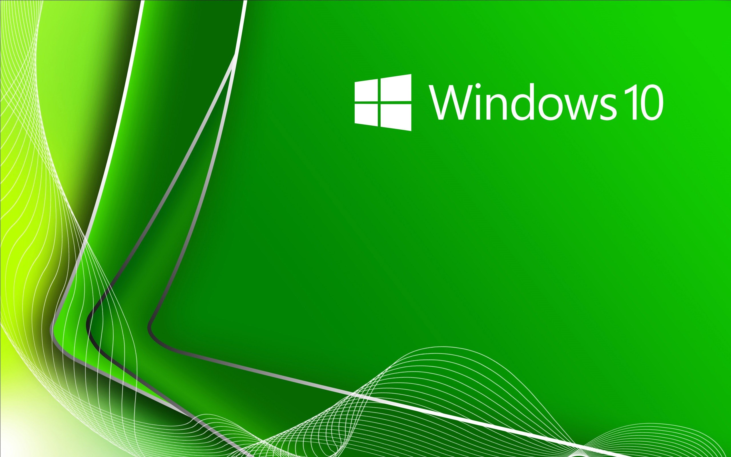 Windows 10, Logo Windows, Verde, 2K, sfondo per portatile