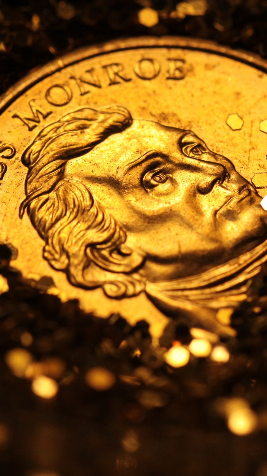 Moneta, James Monroe, Dollaro, Oro, Full HD, sfondo Samsung S4