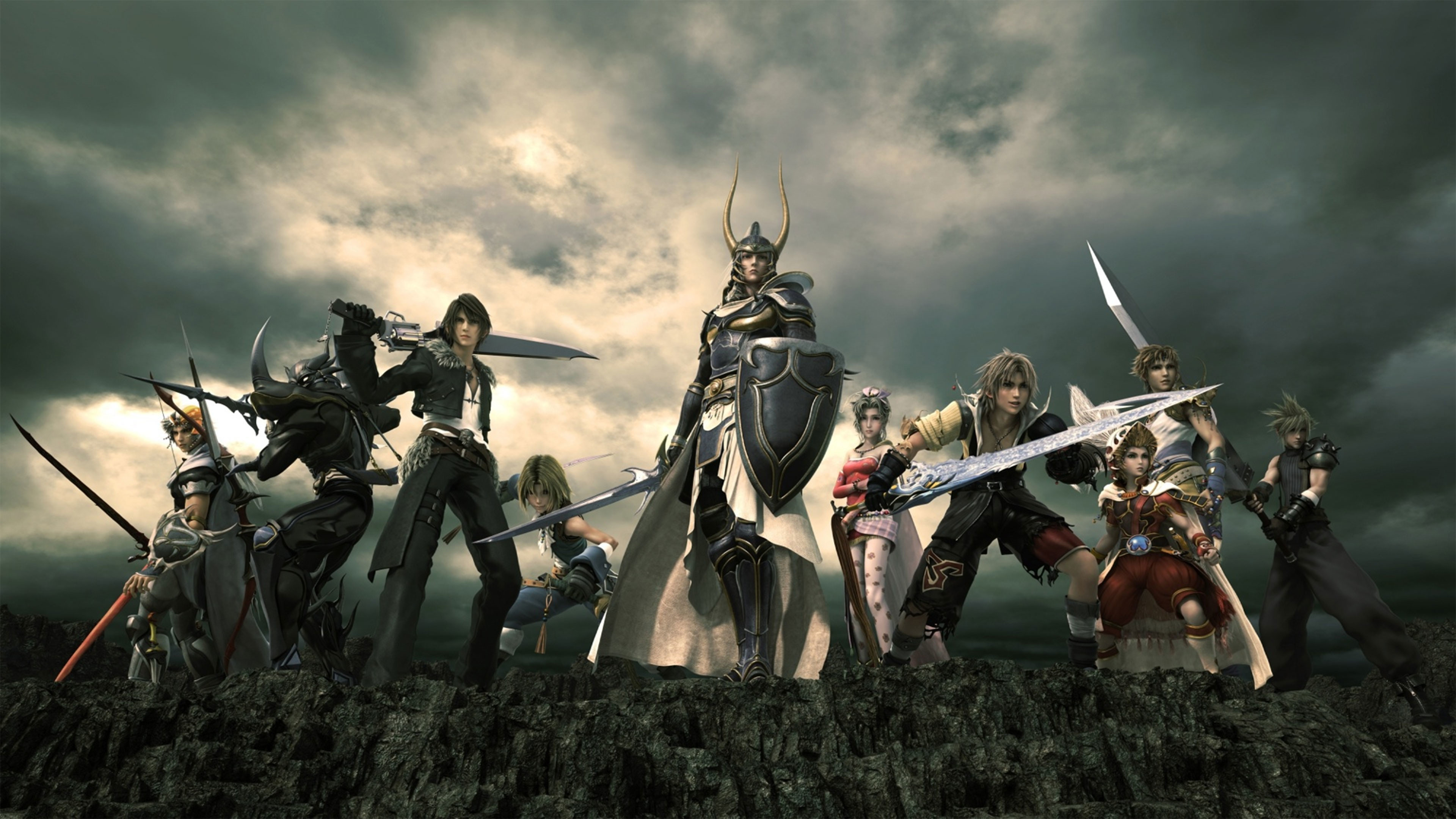Dissidia Final Fantasy, Final Fantasy, Guerrieri, Videogioco, 4K, wallpaper per portatile