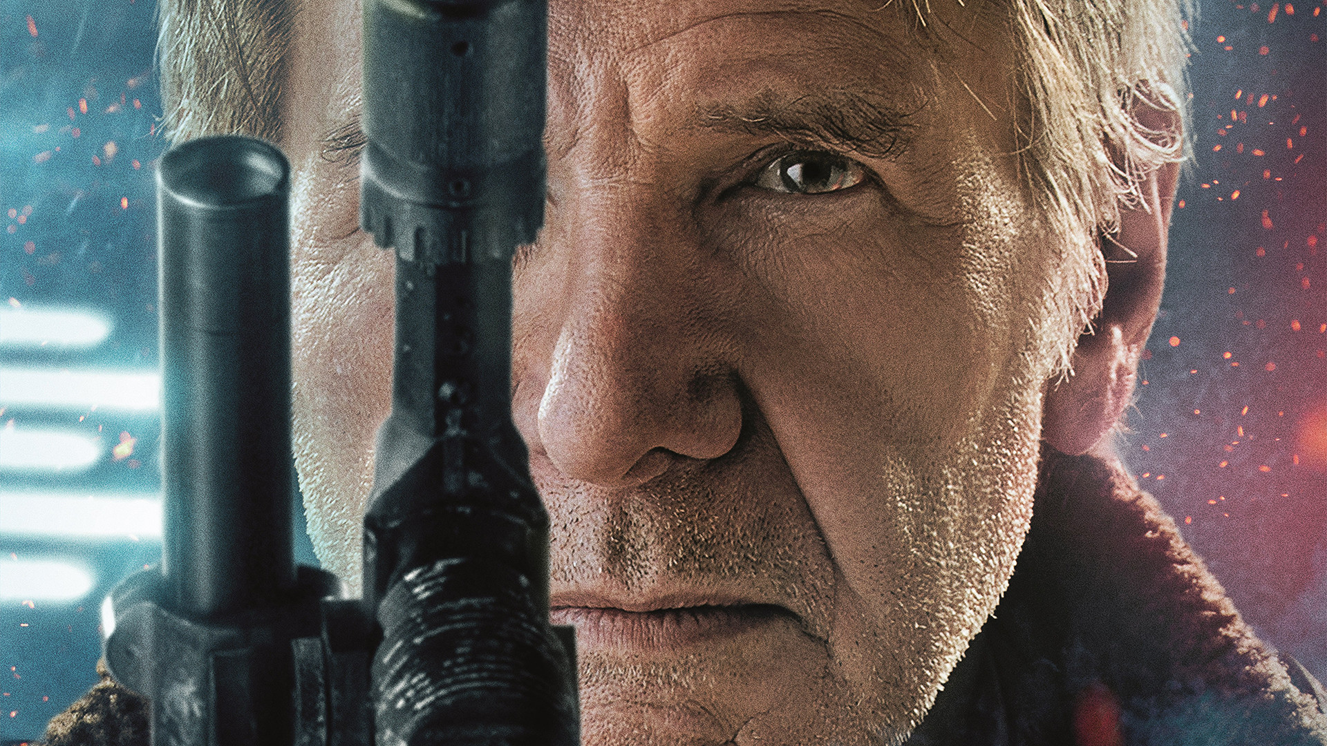 Han Solo, Harrison Ford, Star Wars: Il risveglio della Forza, Primo piano, sfondo desktop Full HD
