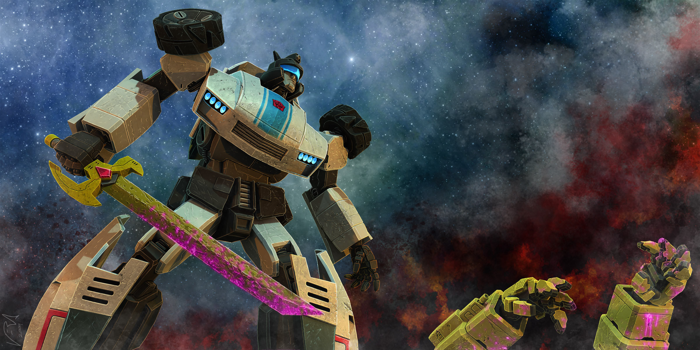 Transformers, Robot, Spada, Arte digitale, Full HD, sfondo per PC e portatile
