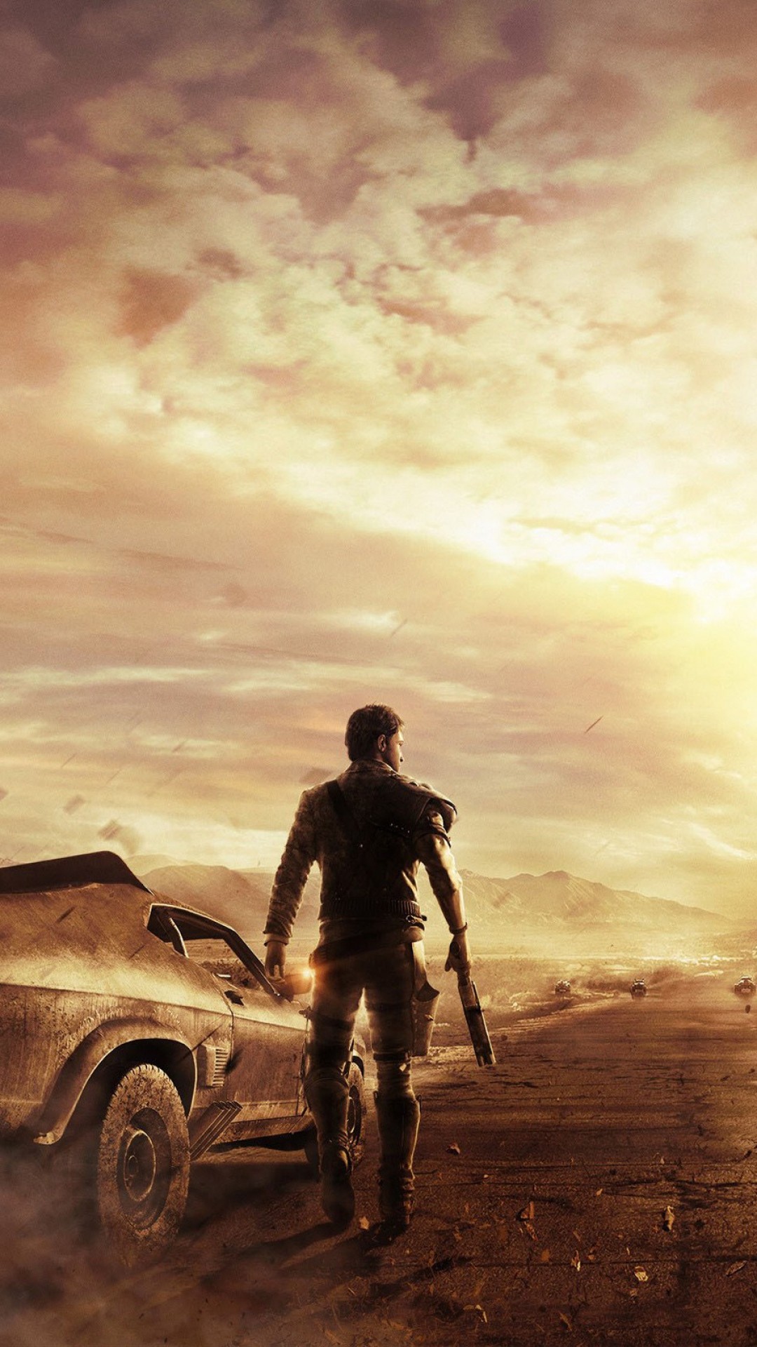 Mad Max: Fury Road, Max Rockatansky, Interceptor, Deserto, Tramonto, sfondo schermata Home