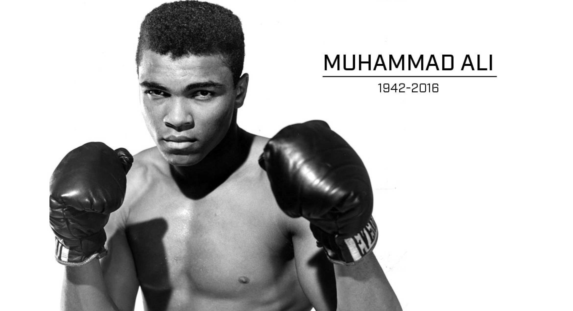Muhammad Ali, Guantoni da boxe, 1942-2016, Bianco e nero, Full HD, sfondo Windows 11