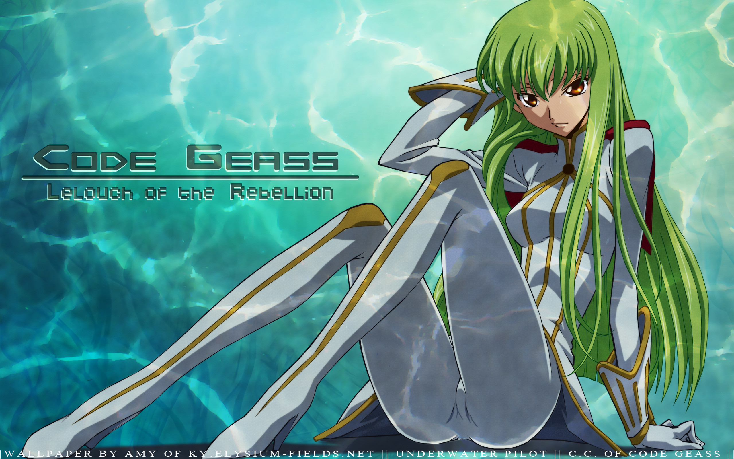 C.C., Code Geass: Lelouch of the Rebellion, Acqua, Turchese, 2K 1600p, sfondo desktop