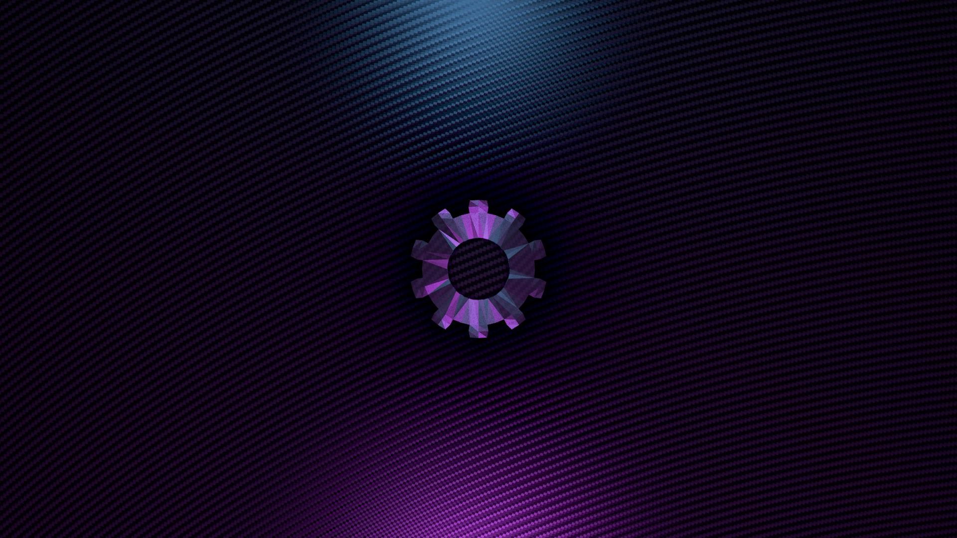 Fibra di carbonio, Ingranaggio, Viola, Blu, Full HD, wallpaper desktop