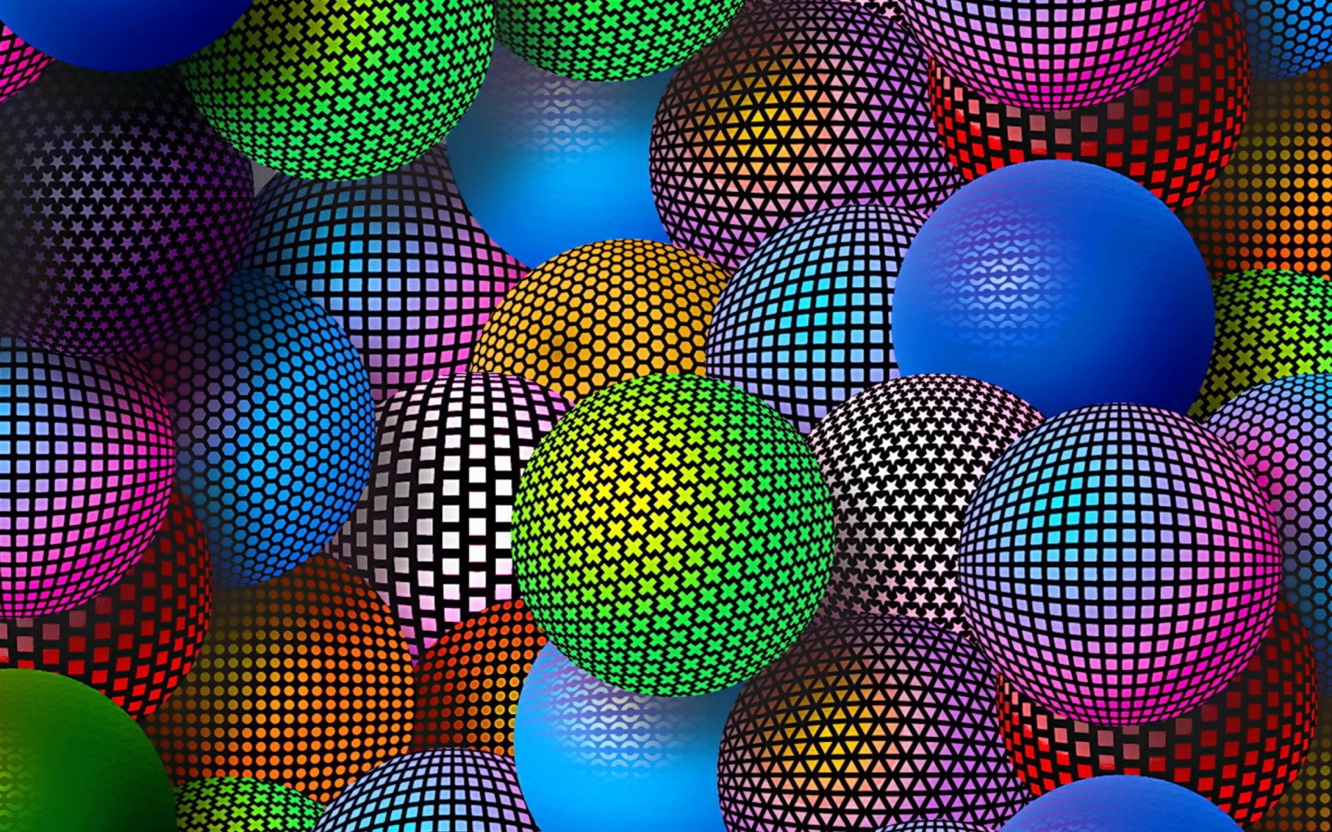 Sfere, Arte 3D, Colori vivaci, Astratto, immagine di sfondo Android
