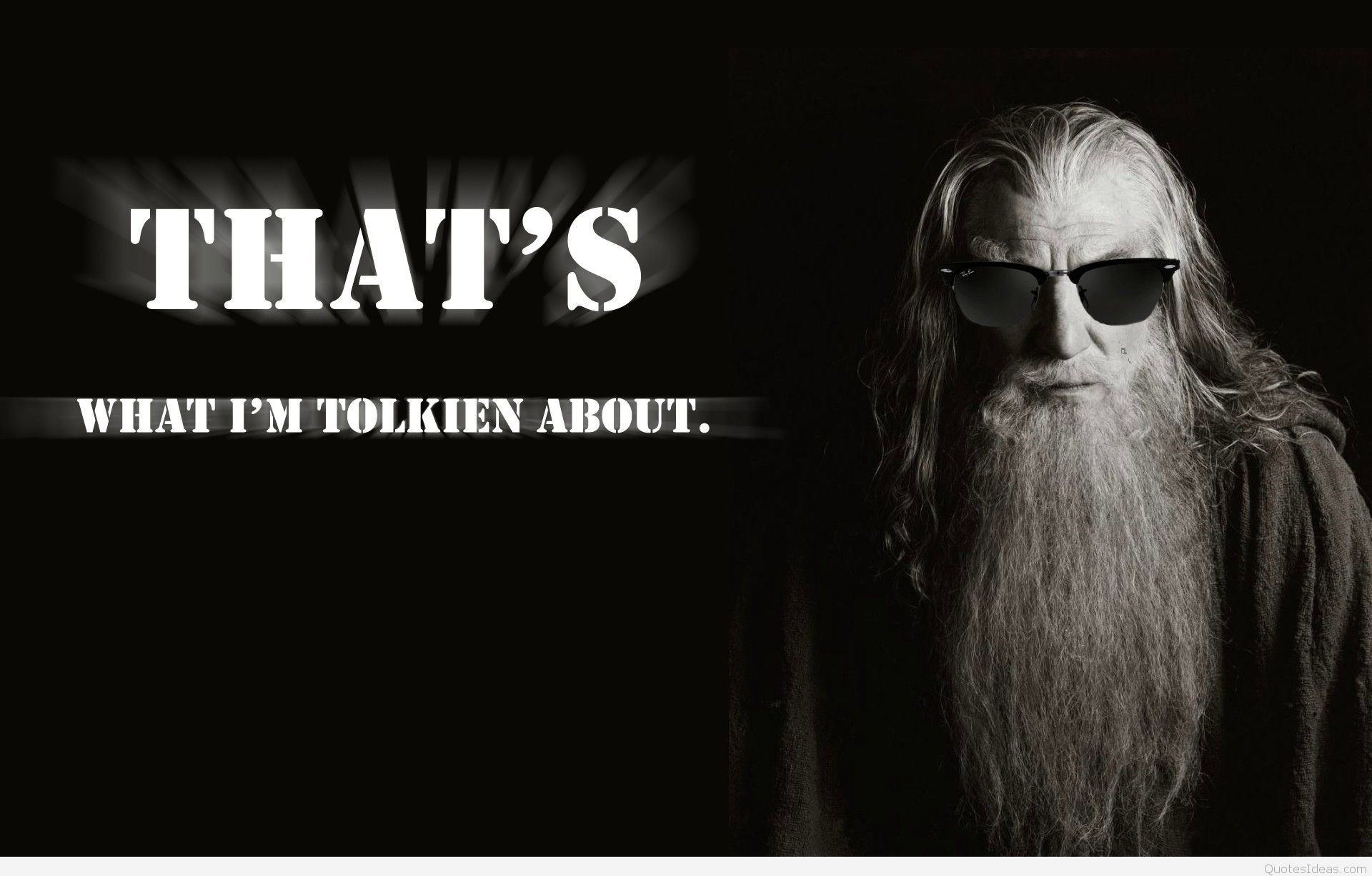 Gandalf, Ian McKellen, Il Signore degli Anelli, Meme, Occhiali da sole, Bianco e nero, sfondo Full HD