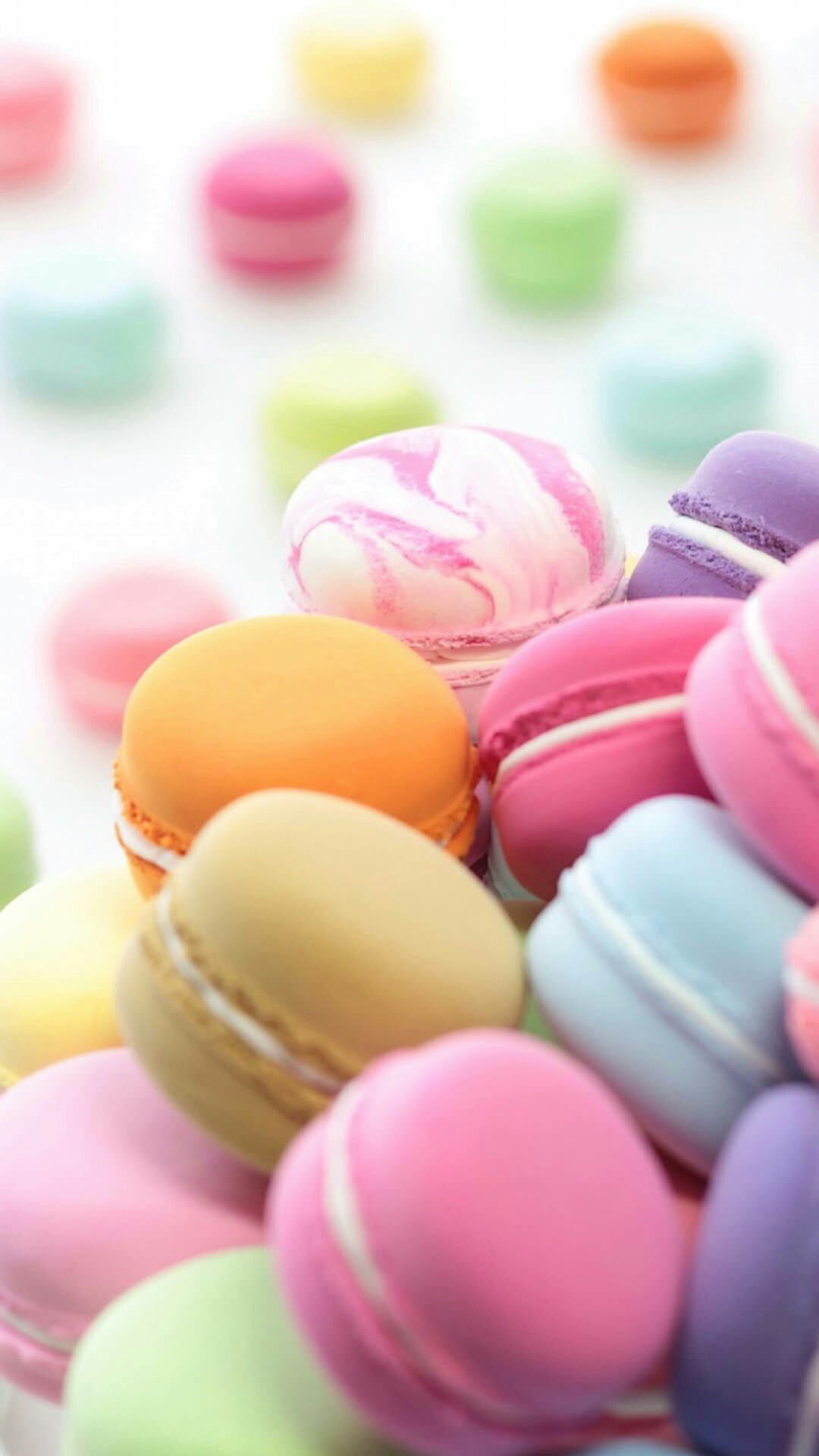 Macarons, Colori pastello, Primo piano, sfondo iPhone verticale