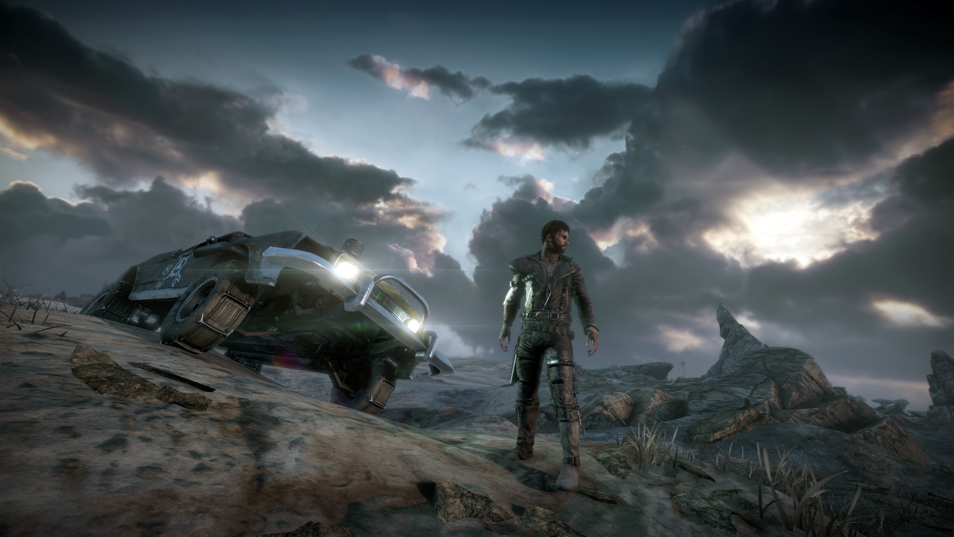 Mad Max, Videogioco, Deserto, Auto, Cielo nuvoloso, Full HD, sfondo per portatile