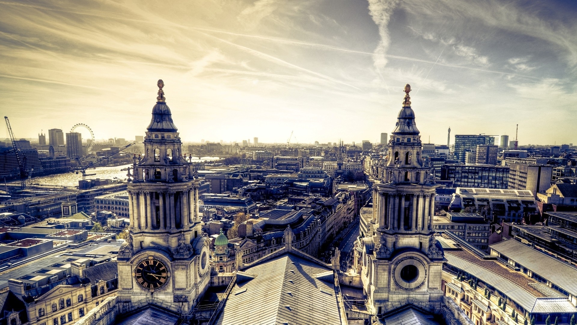 Cattedrale di San Paolo, Londra, Vista dall'alto, Torri campanarie, sfondo Windows 11