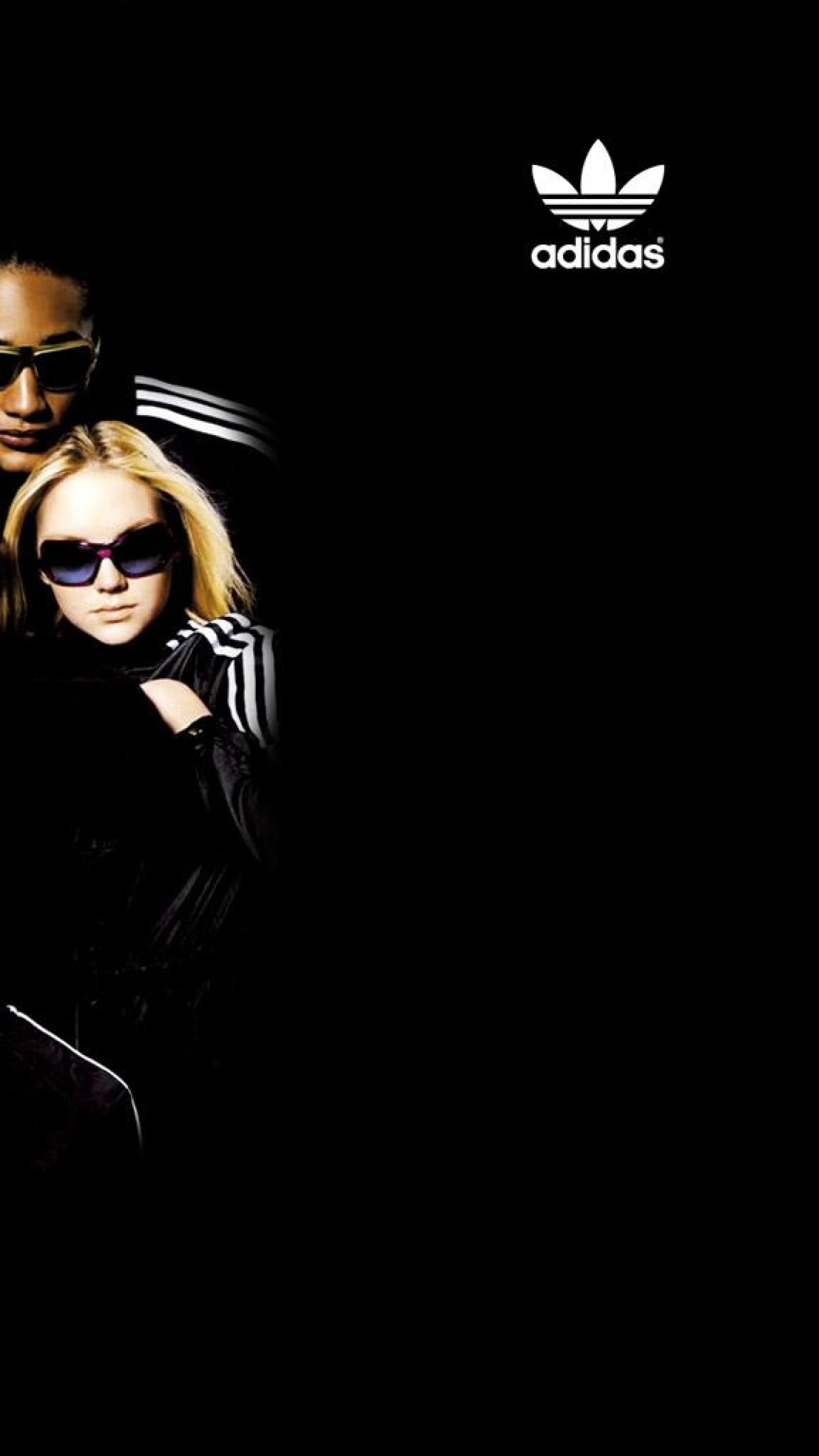 Adidas, Pubblicità, Occhiali da sole, Nero, QHD+, sfondo verticale per cellulare
