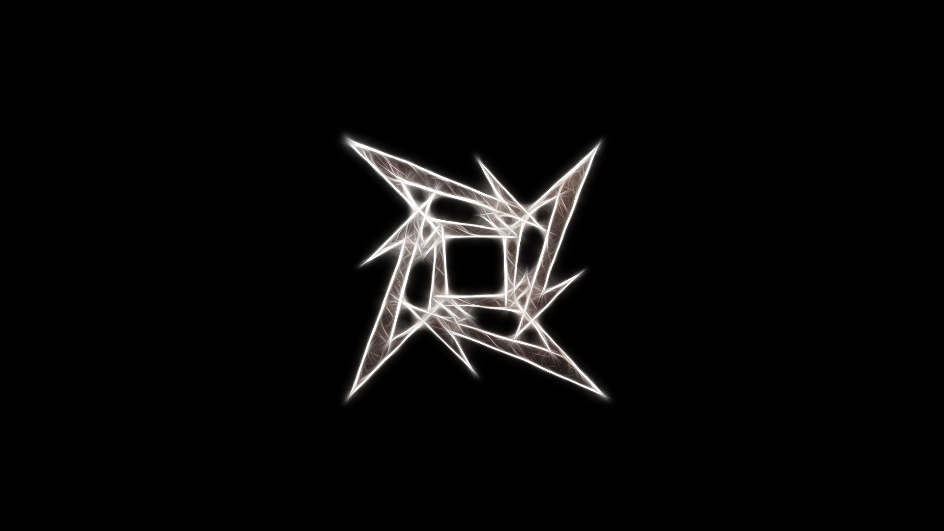 Metallica, Stella ninja, Sfondo nero, Minimalismo, 16:9 Full HD, wallpaper widescreen