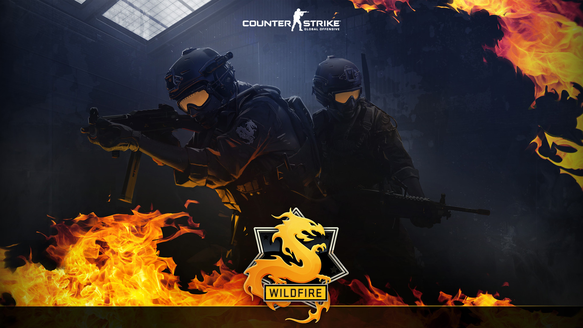 Operazione Wildfire, Counter-Strike: Global Offensive, Antiterroristi, Fiamme, sfondo desktop