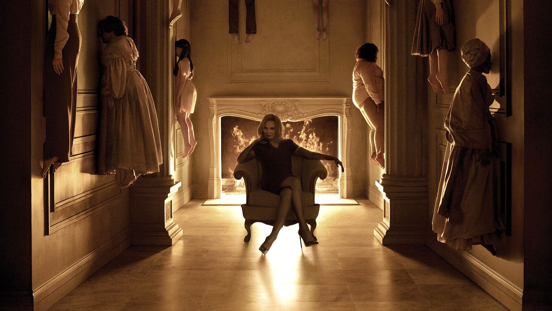 American Horror Story: Murder House, Jessica Lange, Camino, Poltrona, Figure appese, sfondo per PC