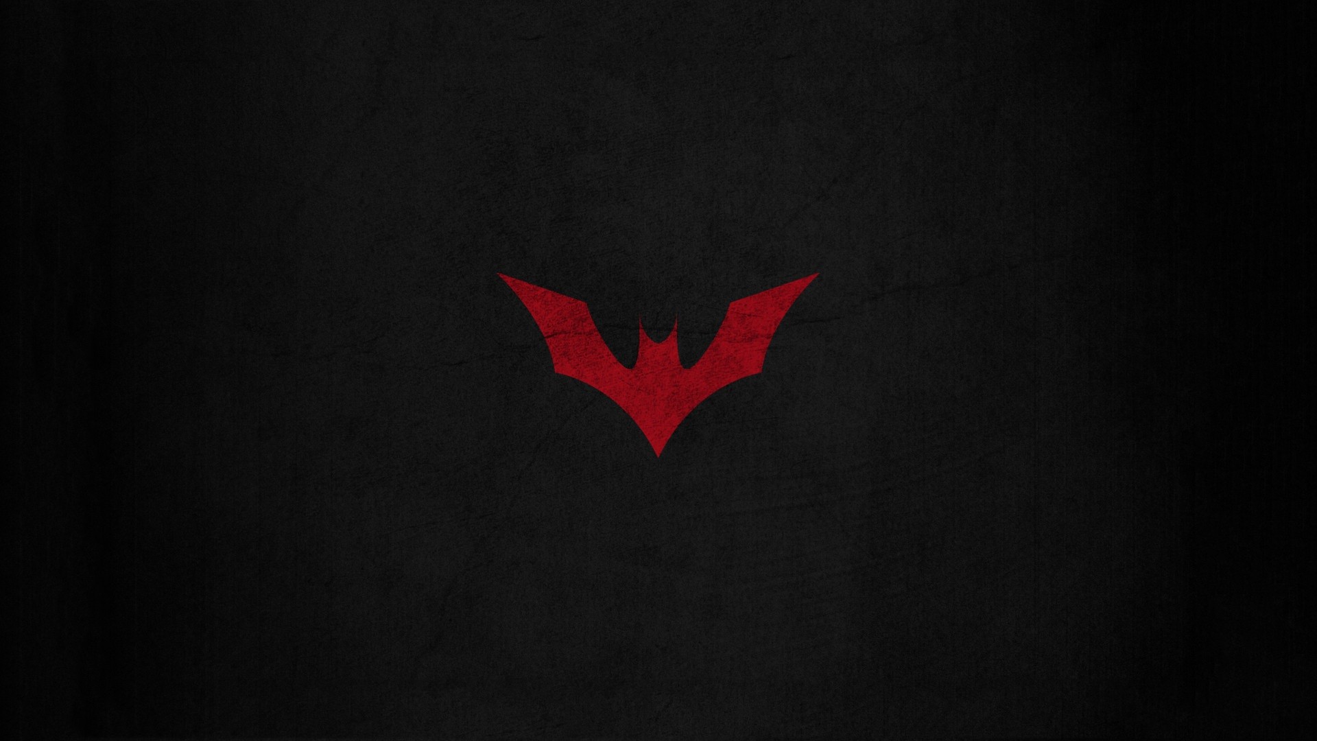 Batman Beyond, Simbolo rosso, Sfondo nero, Minimalista, 1920x1080, wallpaper desktop