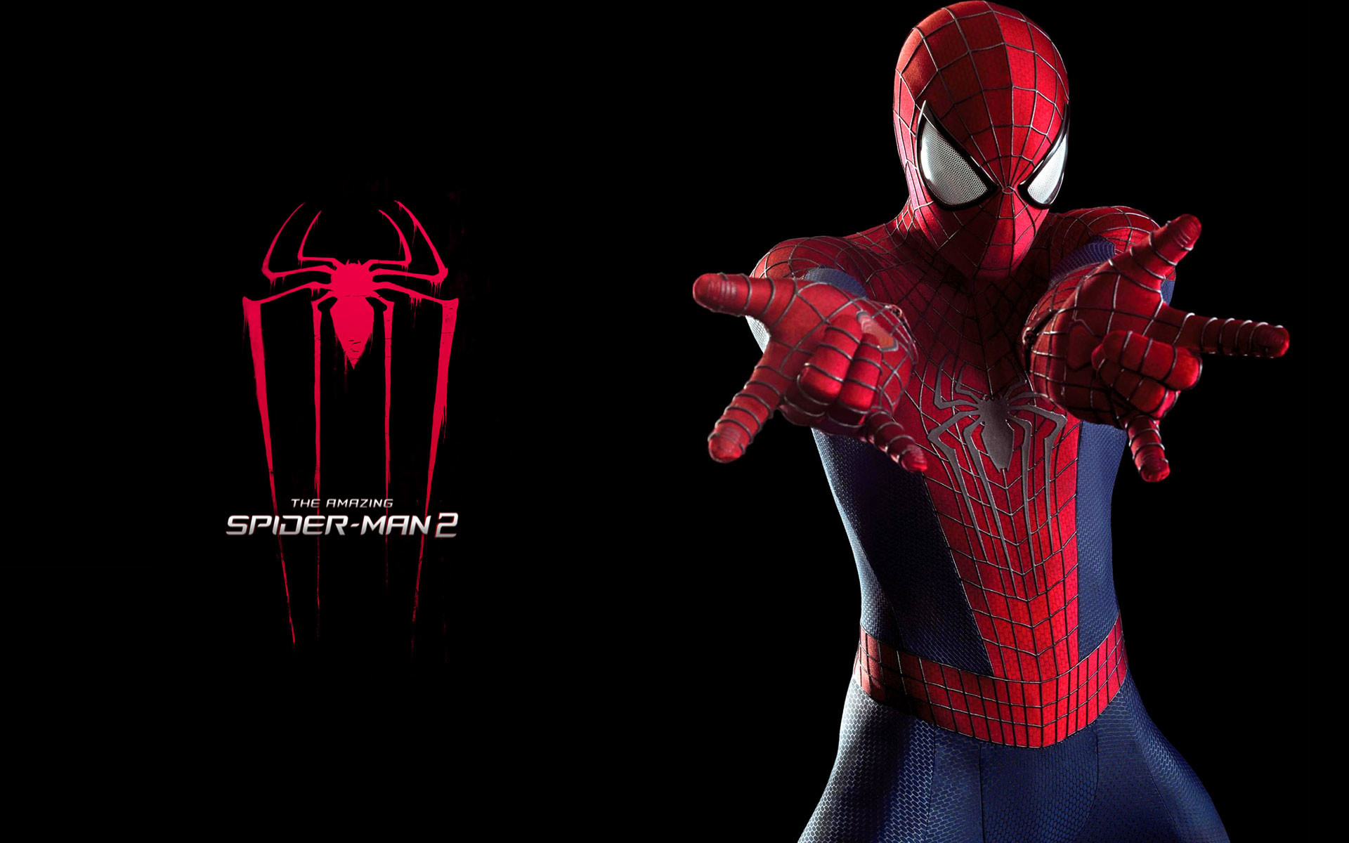 Spider-Man, The Amazing Spider-Man 2, Logo, Sfondo nero, Full HD, wallpaper per computer