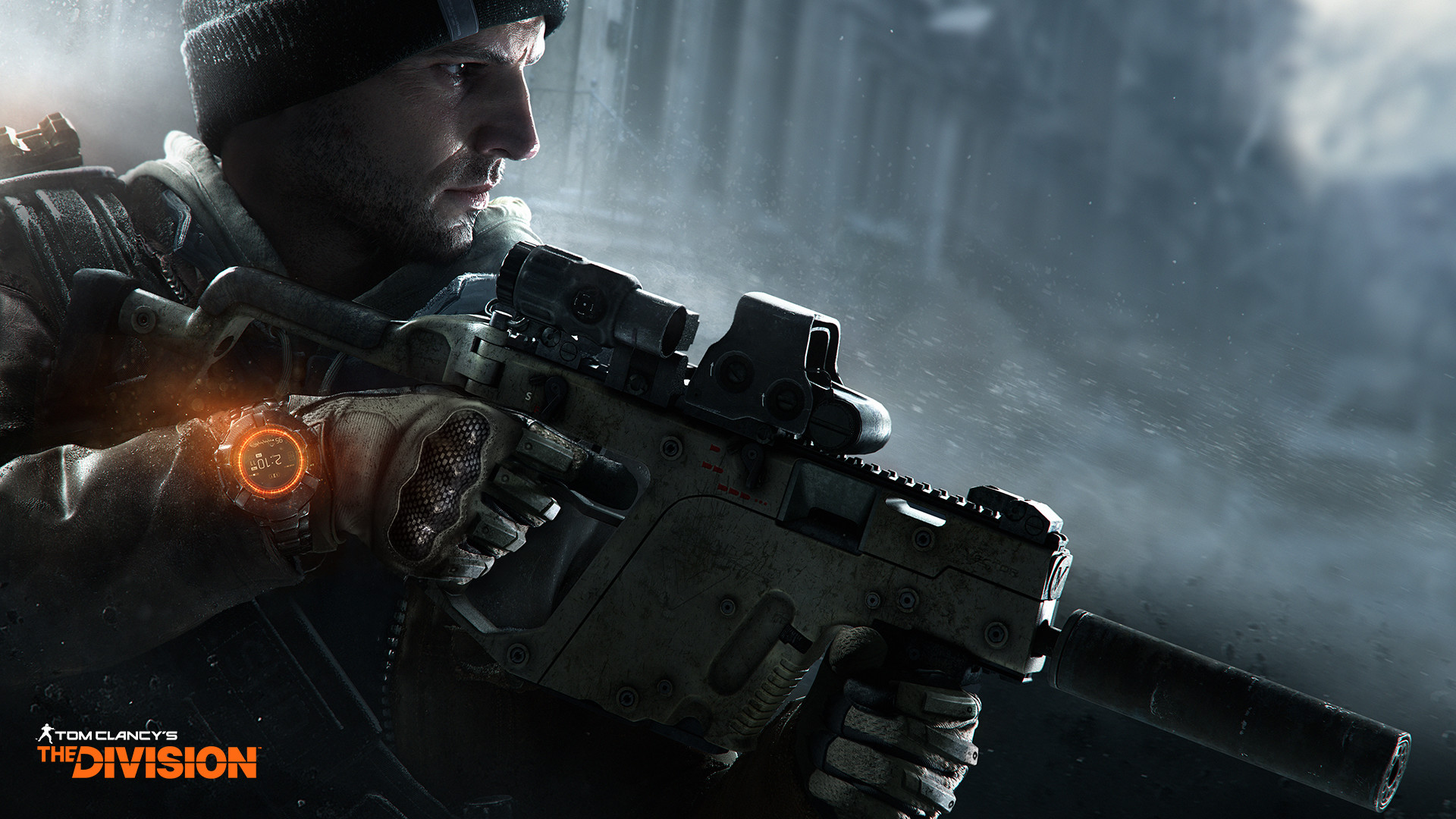 Tom Clancy's The Division, Soldato, Mitra, Pioggia, Full HD, sfondo per portatile