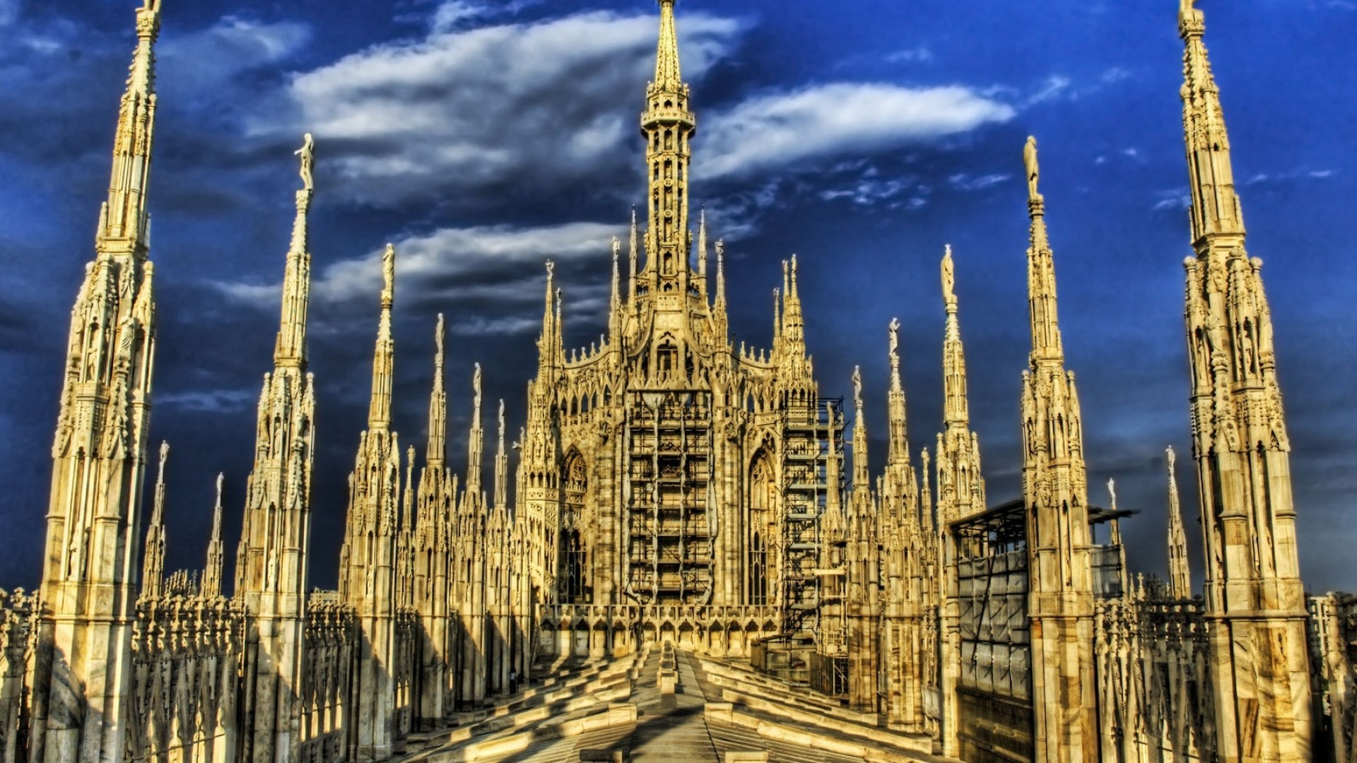 Duomo di Milano, Guglie, Milano, Gotico, HDR, Full HD, sfondo desktop