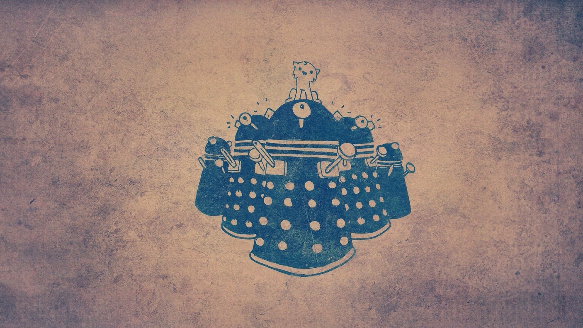Dalek, Doctor Who, Stampa, Sfondo beige, Full HD, wallpaper per portatile