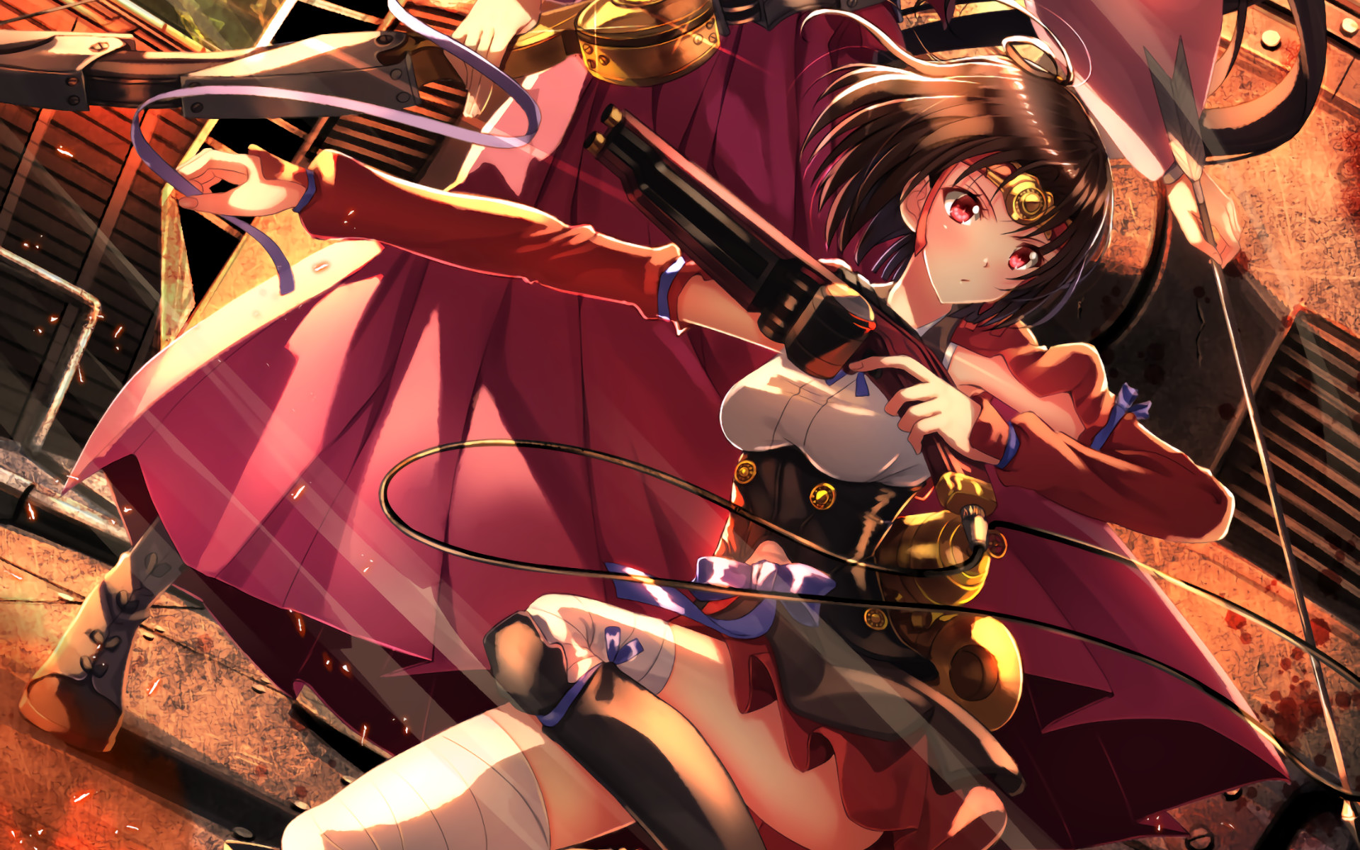 Mumei, Kabaneri of the Iron Fortress, Spada, Toni rossi, 1920x1200, immagine di sfondo