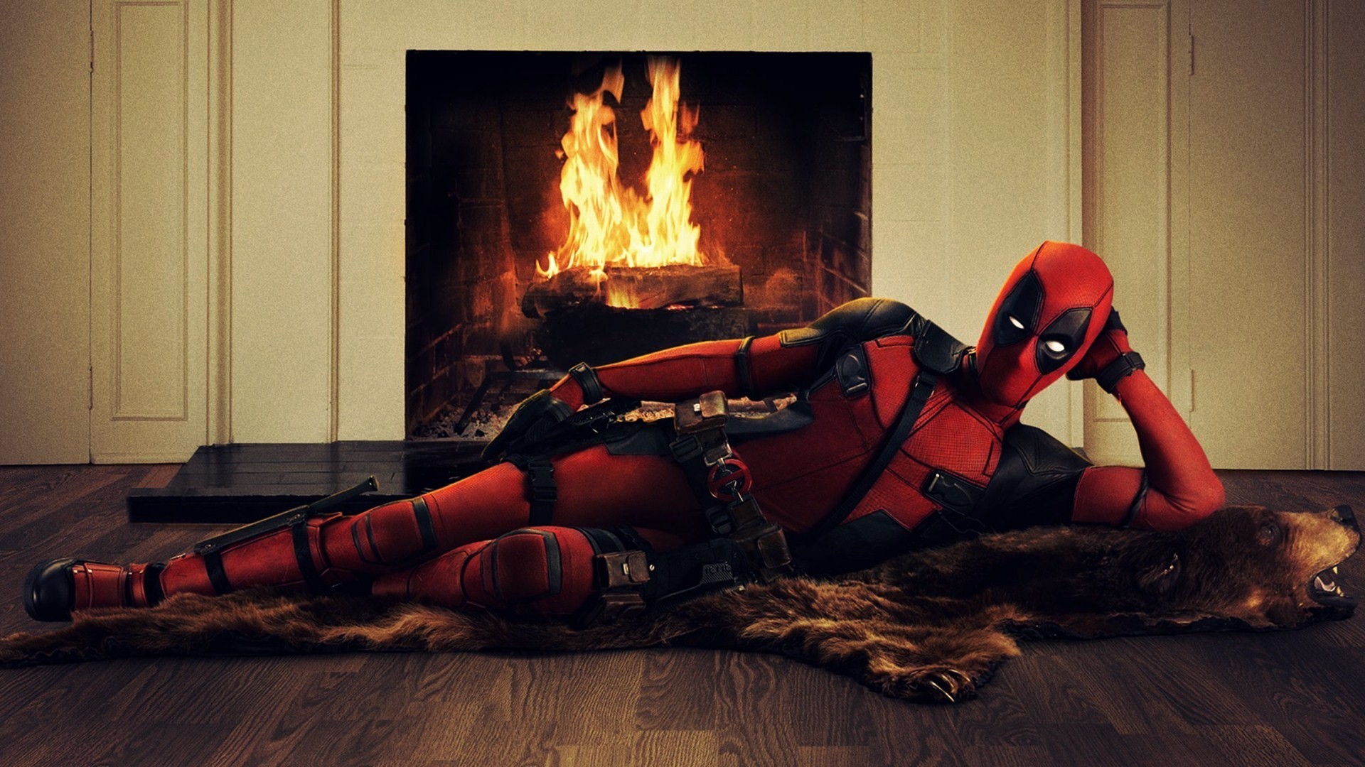 Deadpool, Ryan Reynolds, Camino, Tappeto di pelliccia, Parodia, 1920x1080, sfondo per PC
