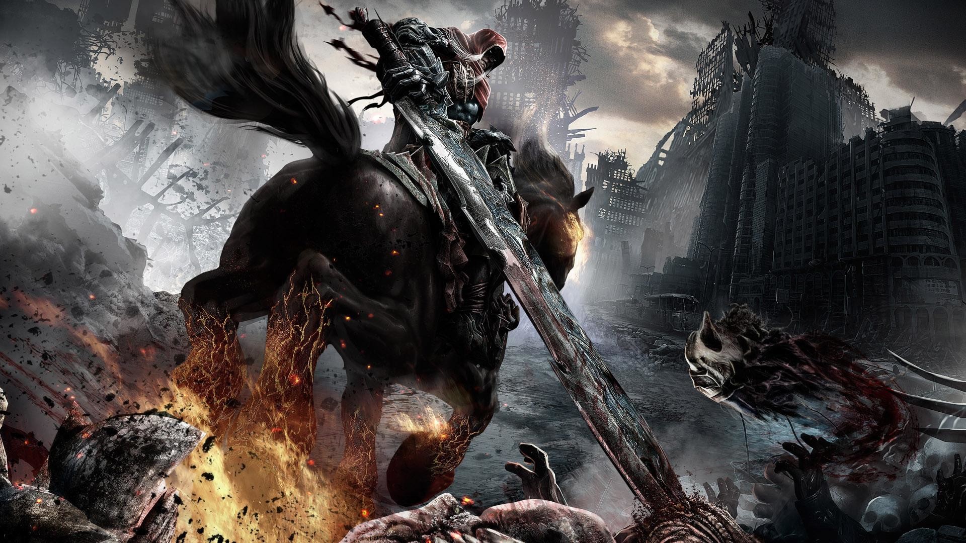 Darksiders, Guerra, Cavallo, Videogioco, Apocalisse, Full HD, immagine di sfondo PC
