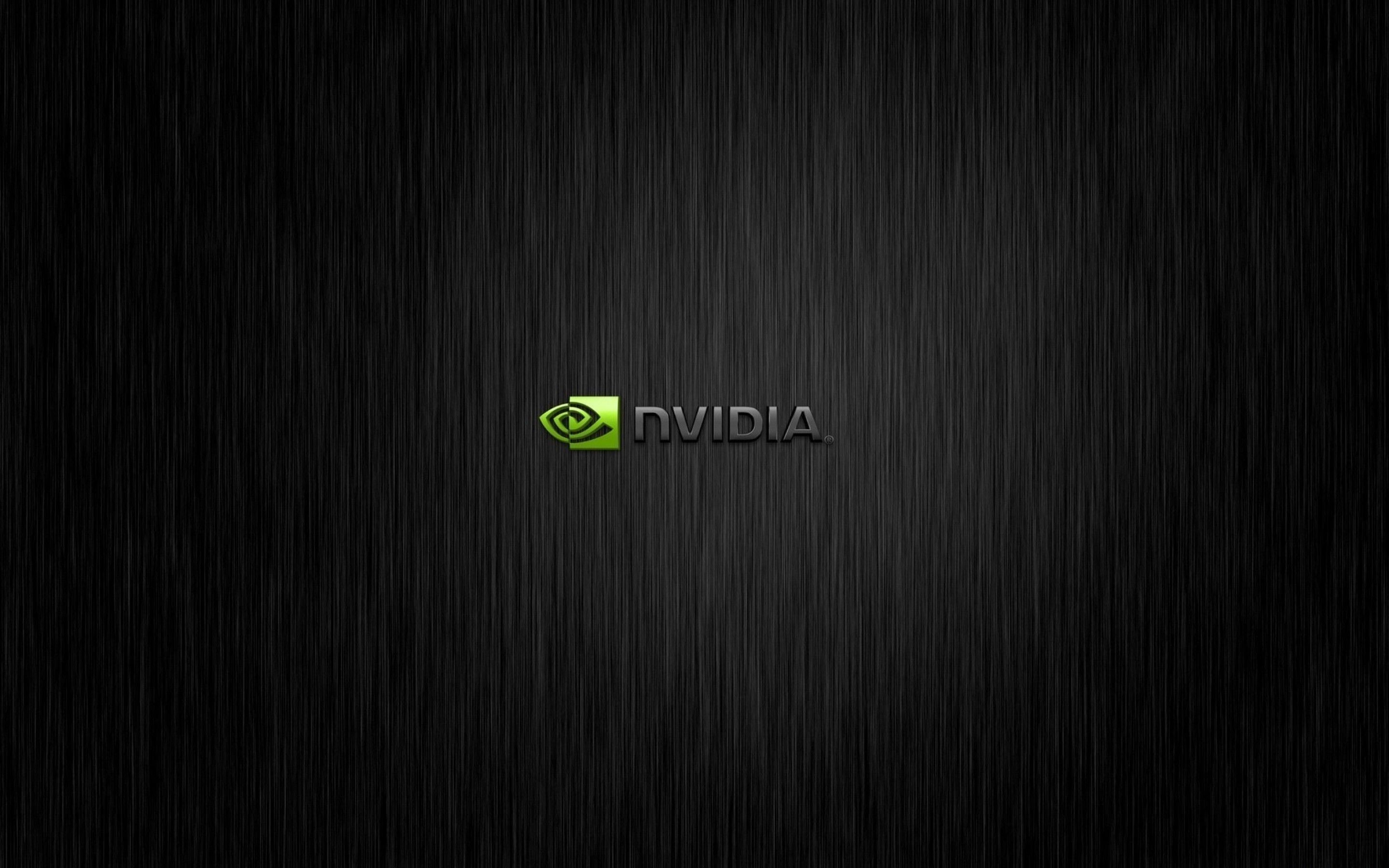 Logo Nvidia, Nvidia, Sfondo nero, Minimal, 2K, wallpaper per portatile