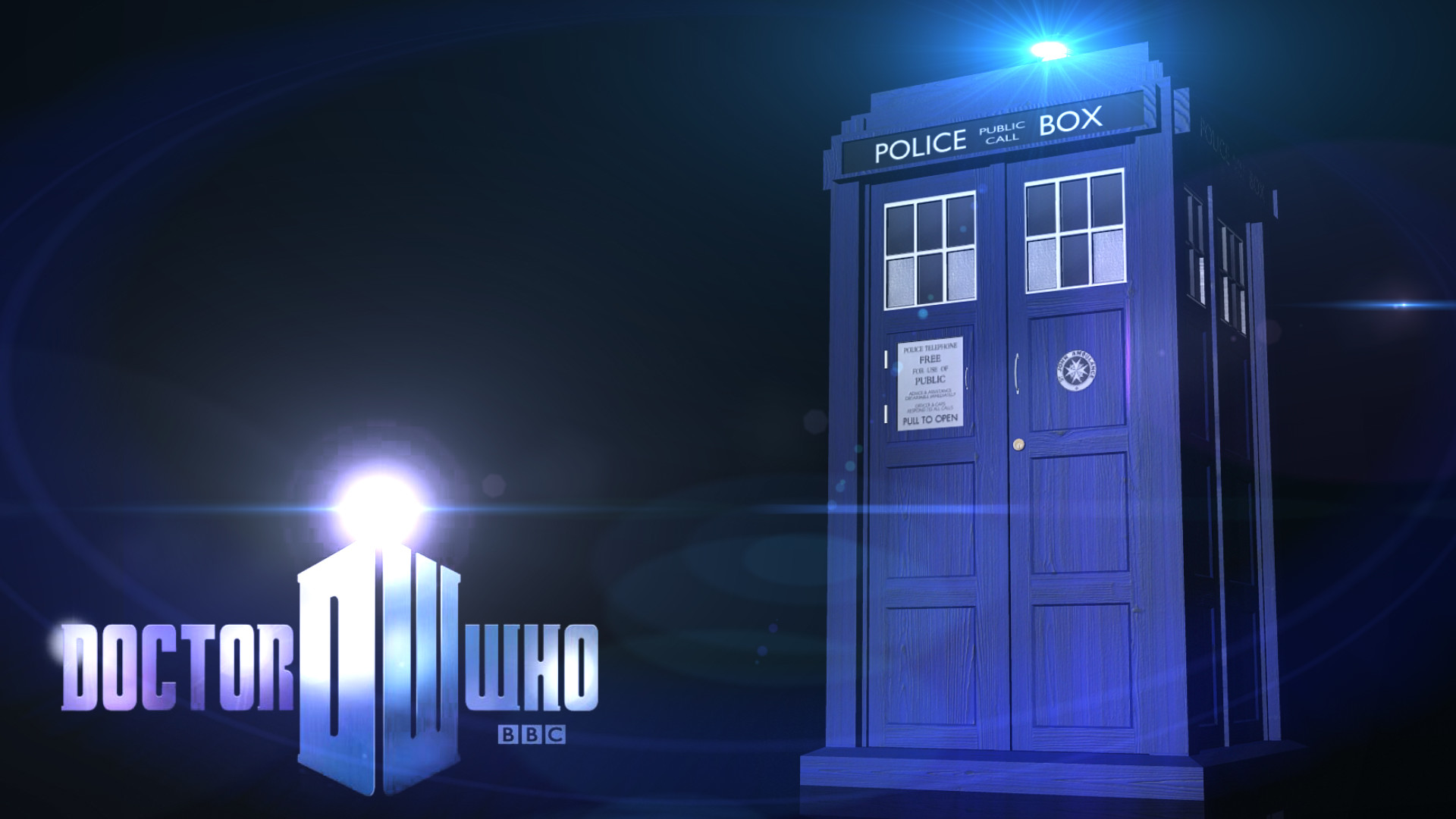 TARDIS, Doctor Who, Logo Doctor Who, BBC, Blu, 1920x1080, sfondo per PC