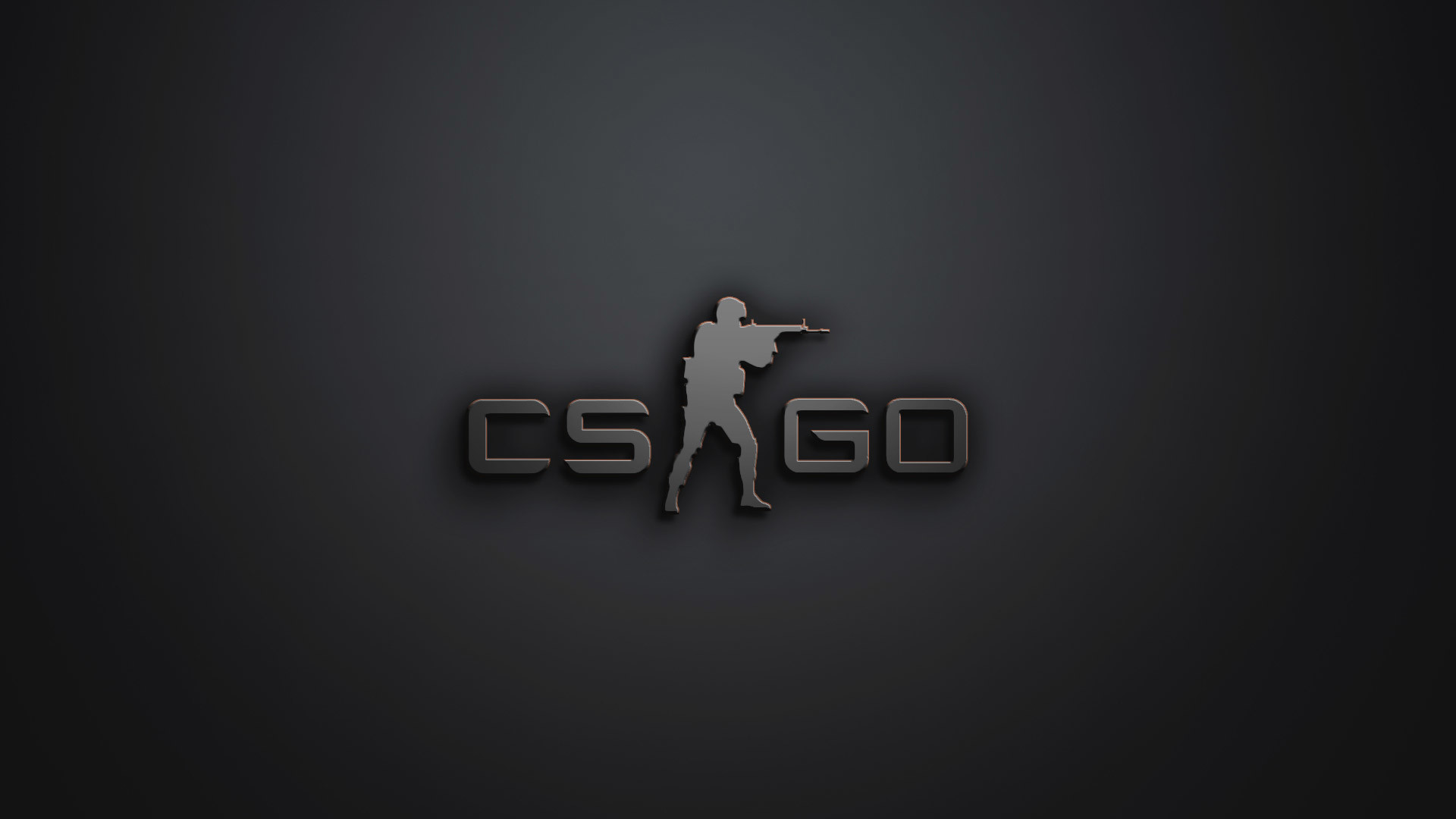 Logo CS:GO, CS:GO, Grigio, Minimalismo, Full HD 1080p, sfondo desktop