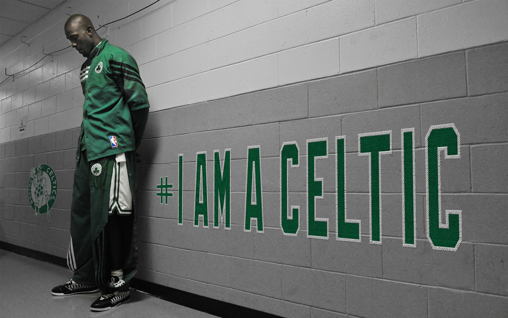 Kevin Garnett, Boston Celtics, #IAmACeltic, Corridoio, 2142x1339, sfondo MacBook Pro